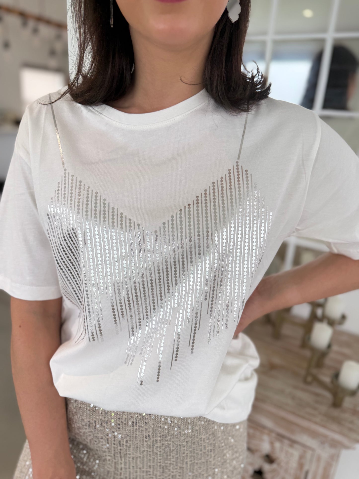 Bralette TShirt - Silver