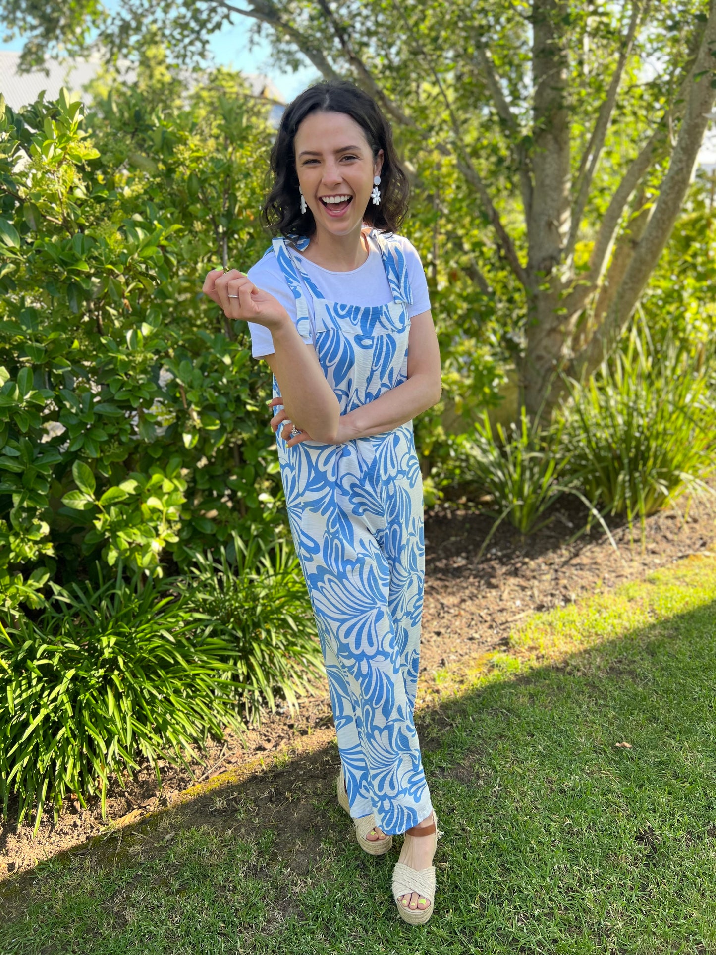 Emma jumpsuit - Blue swirl