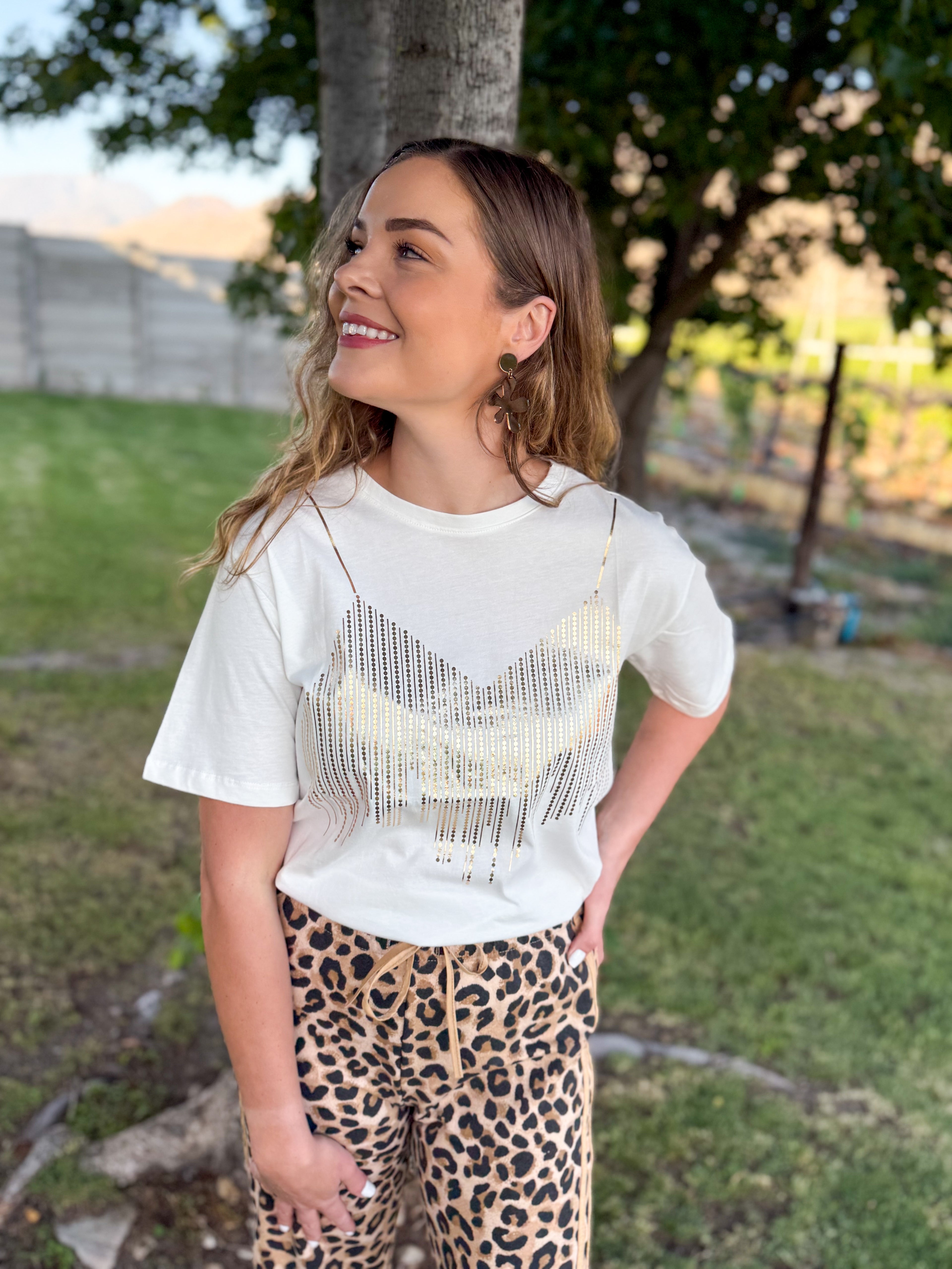 Bralette TShirt - Gold