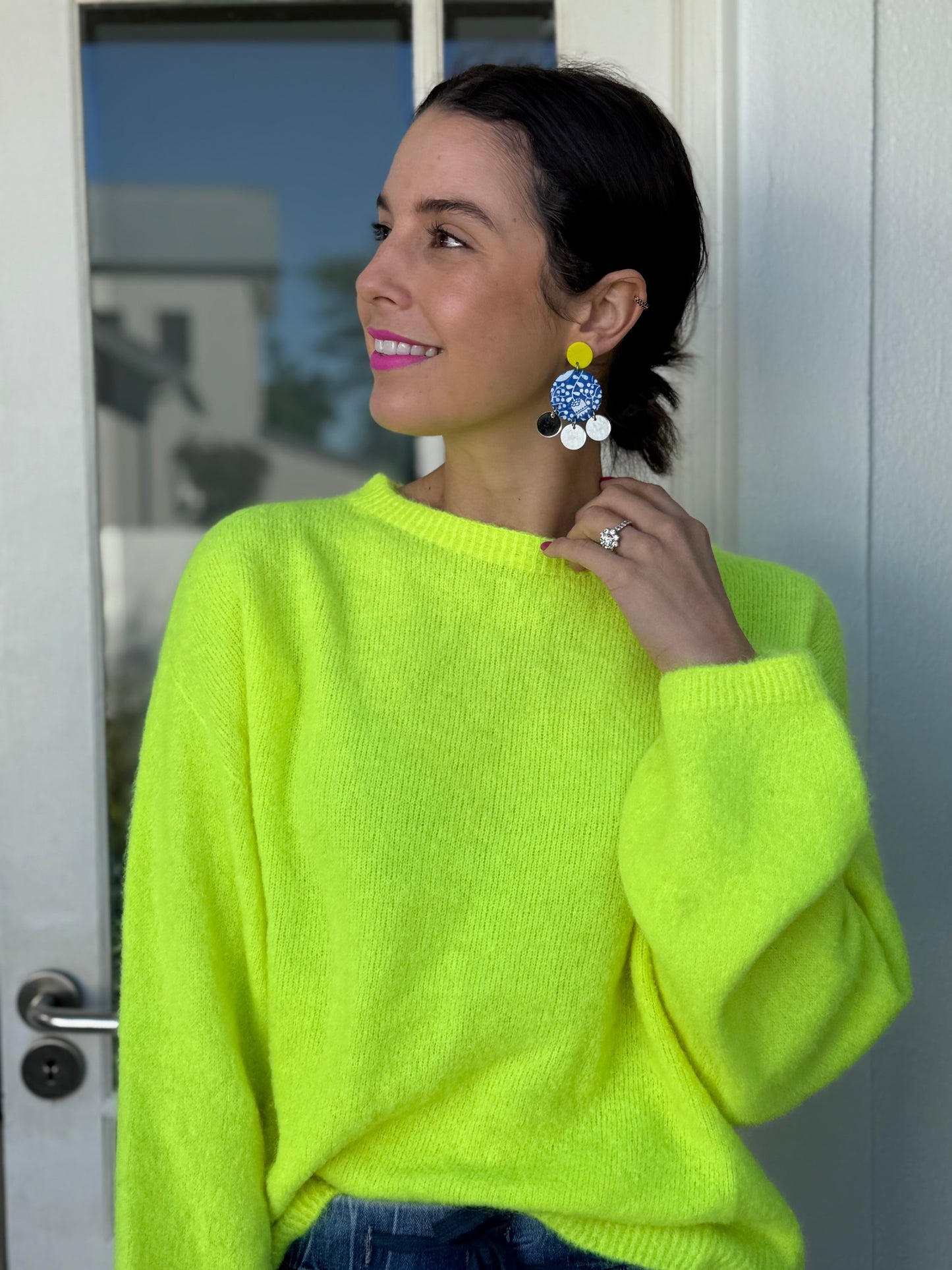 Baby alpaca knit - Neon yellow
