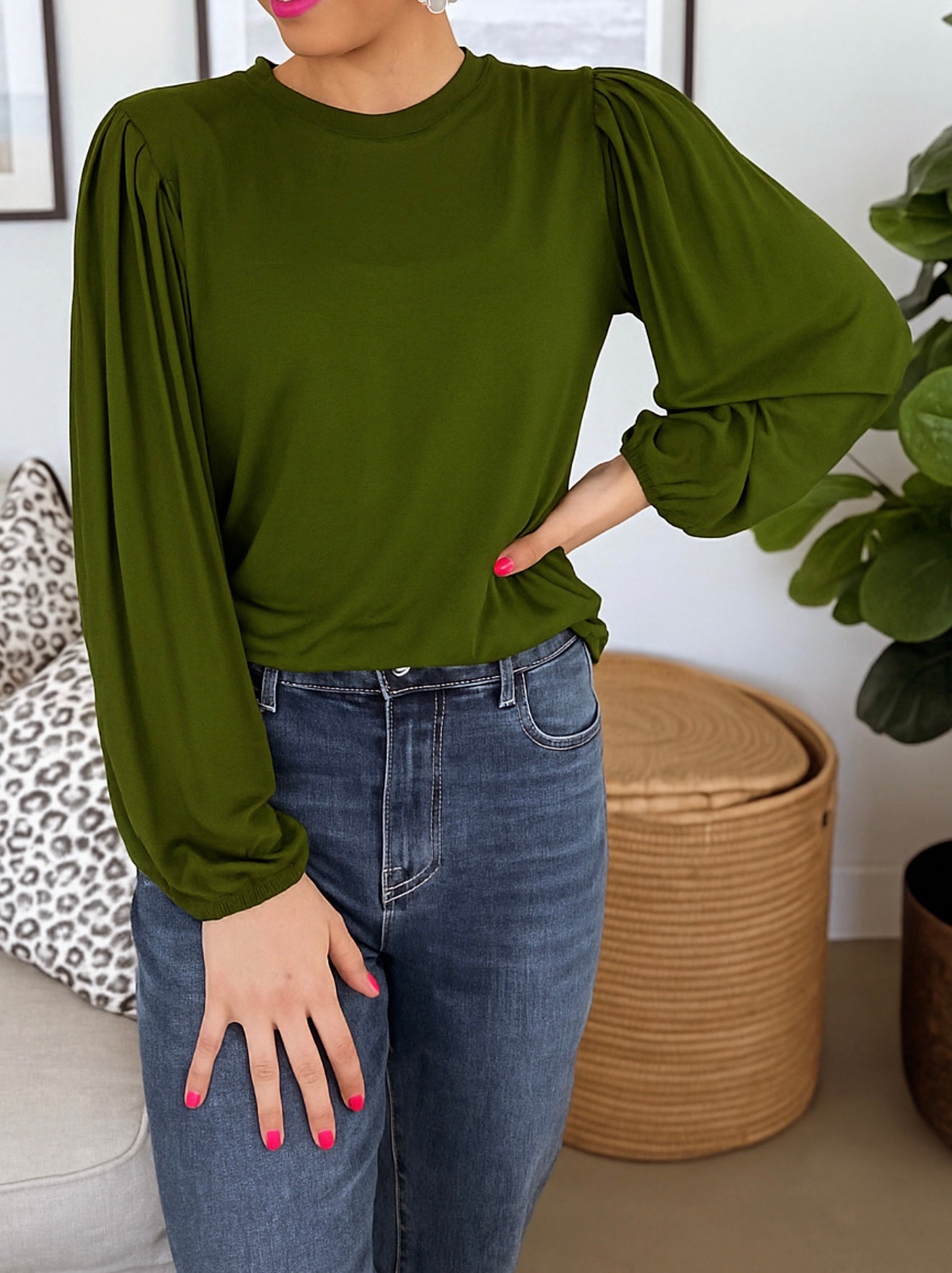 Mia top - Khaki green