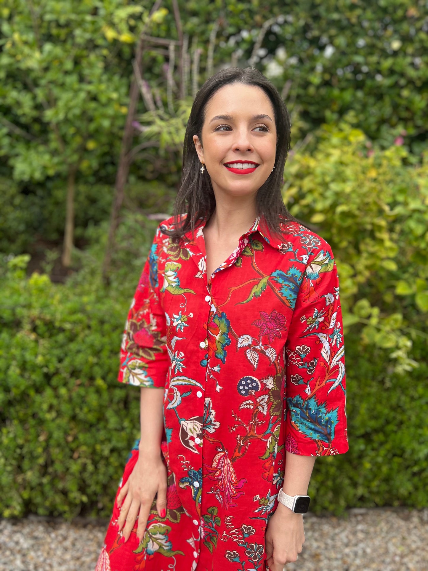 Jennifer dress - Red floral
