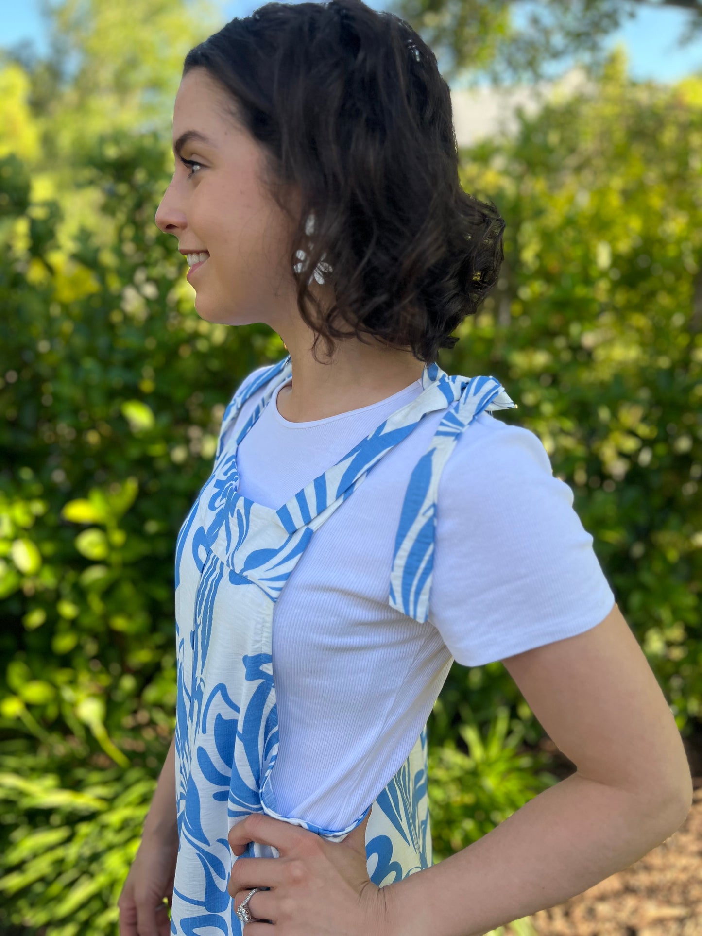 Emma jumpsuit - Blue swirl