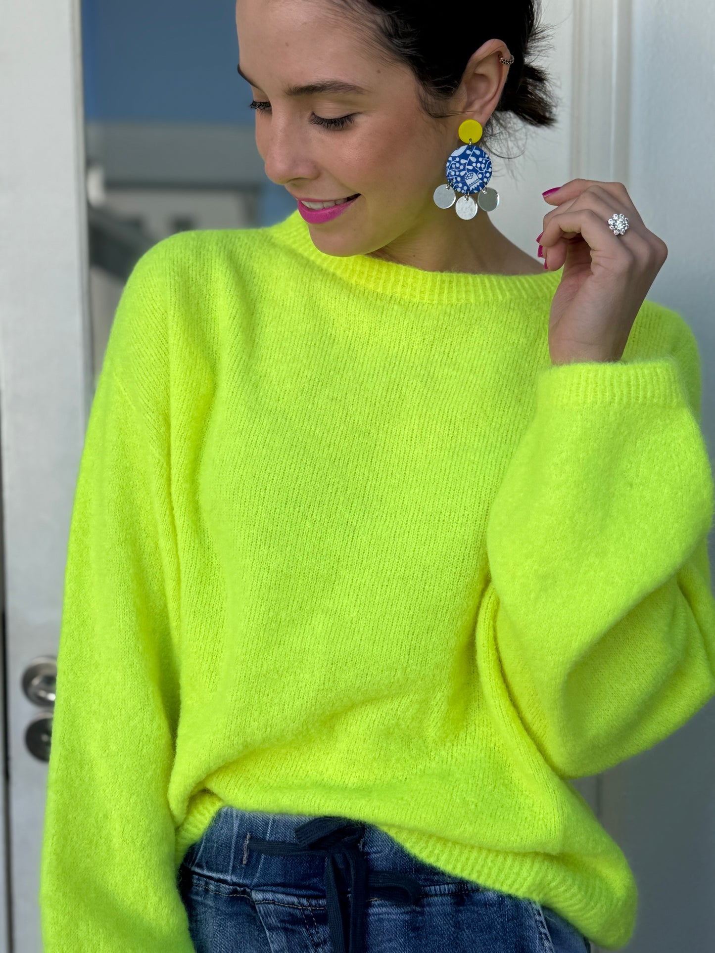 Baby alpaca knit - Neon yellow