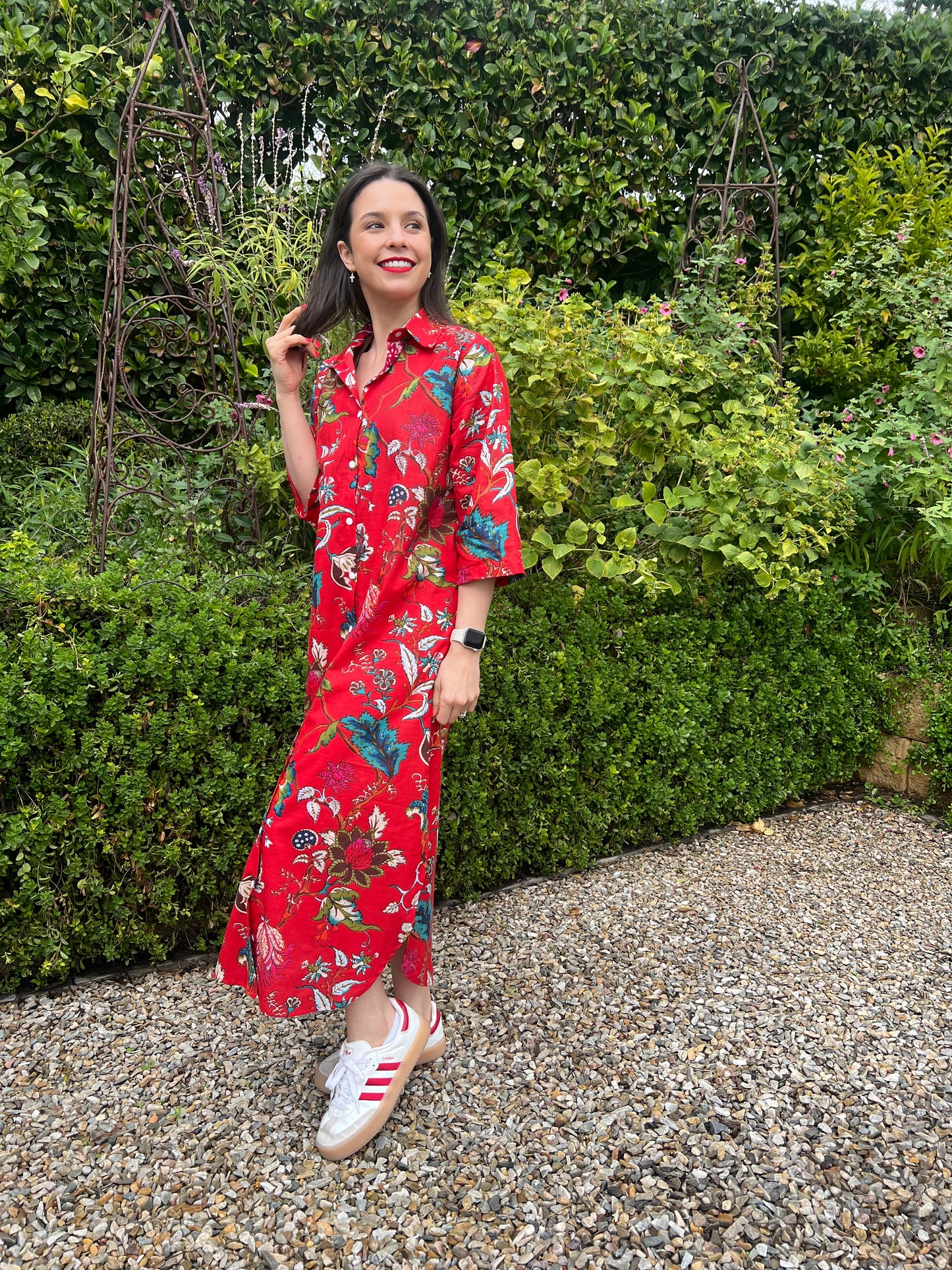 Jennifer dress - Red floral