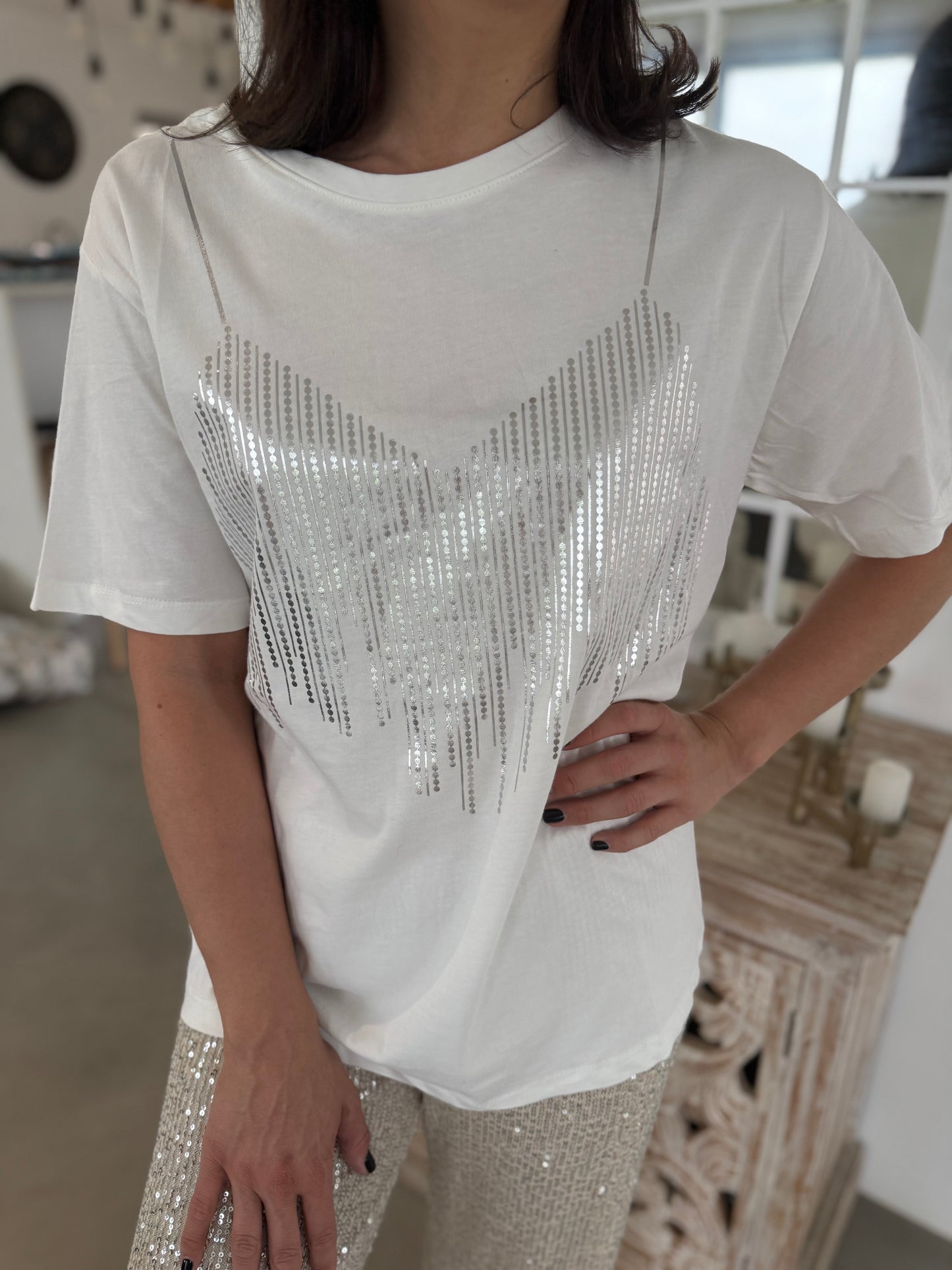 Bralette TShirt - Silver
