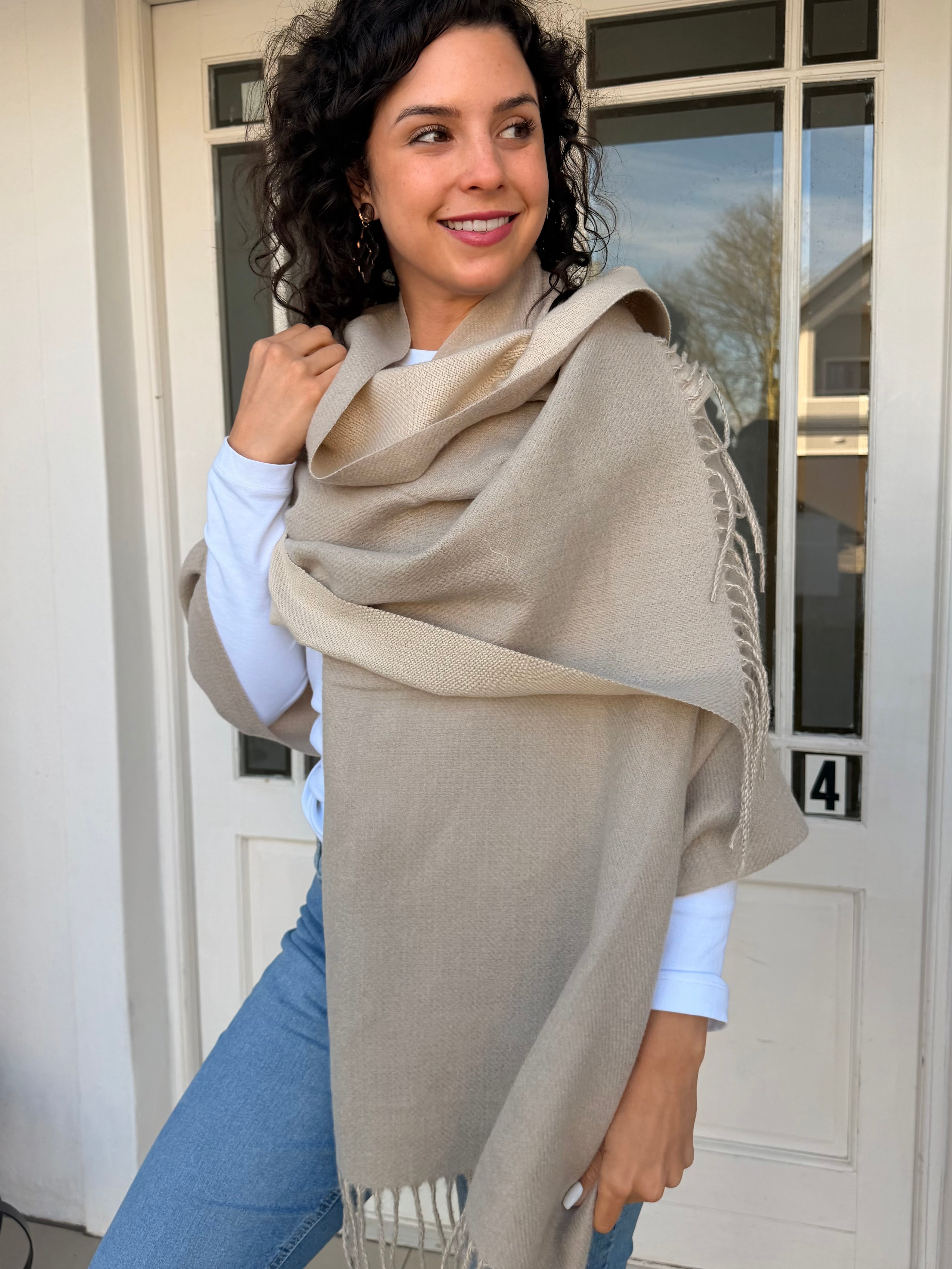 Cashmere scarf - Sand
