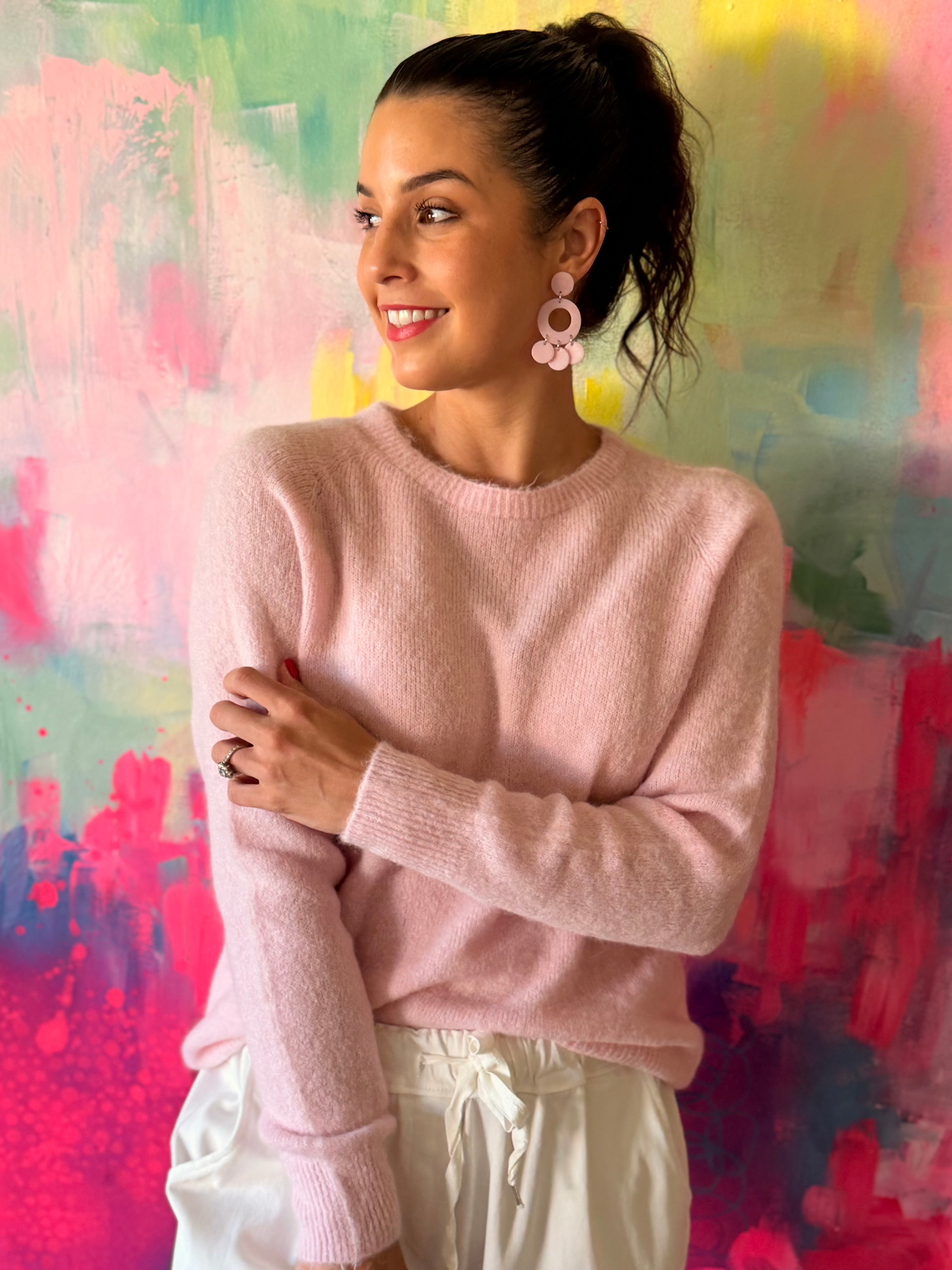 Baby alpaca knit - Baby pink