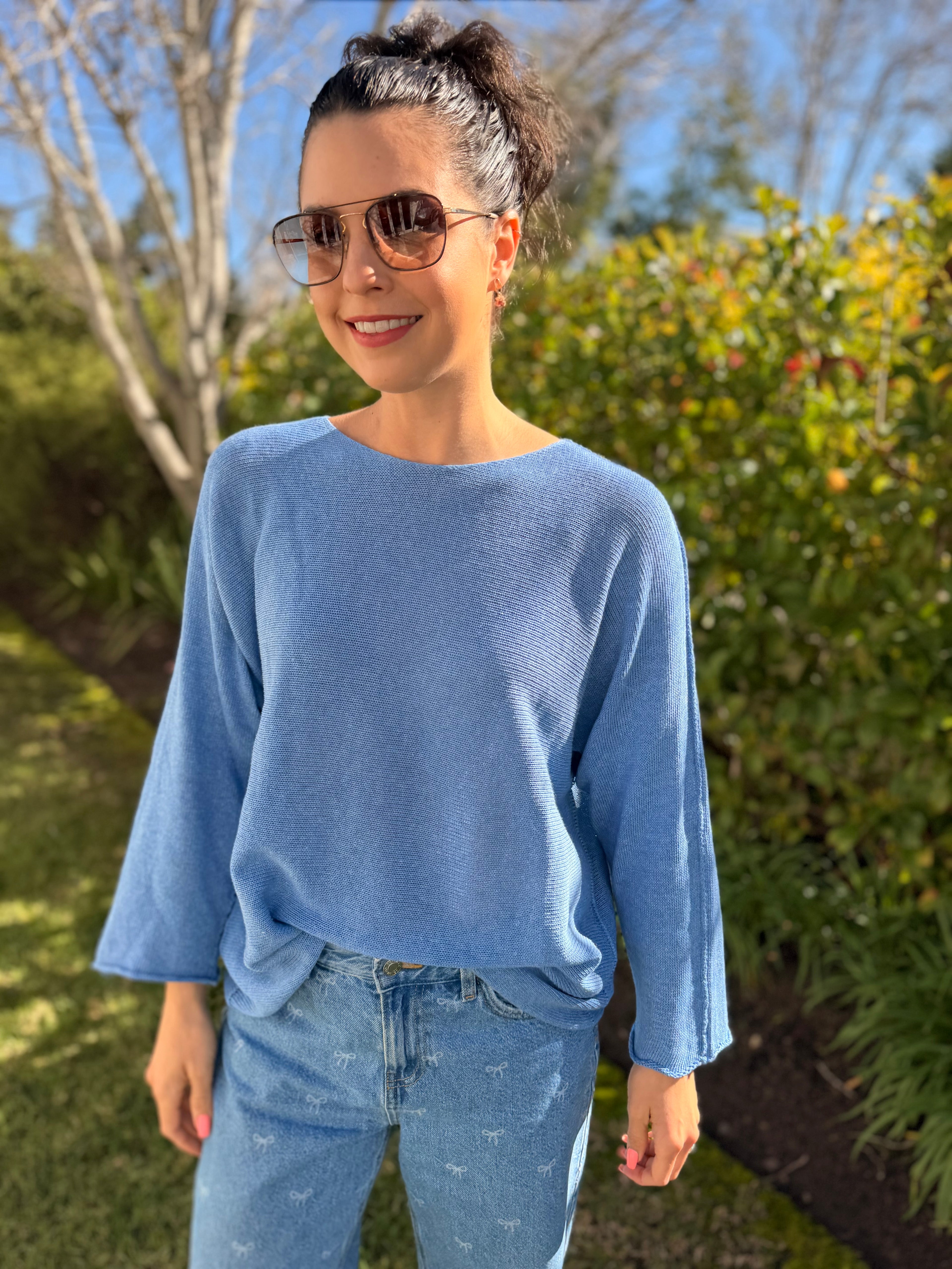 Italian cotton knit - Denim