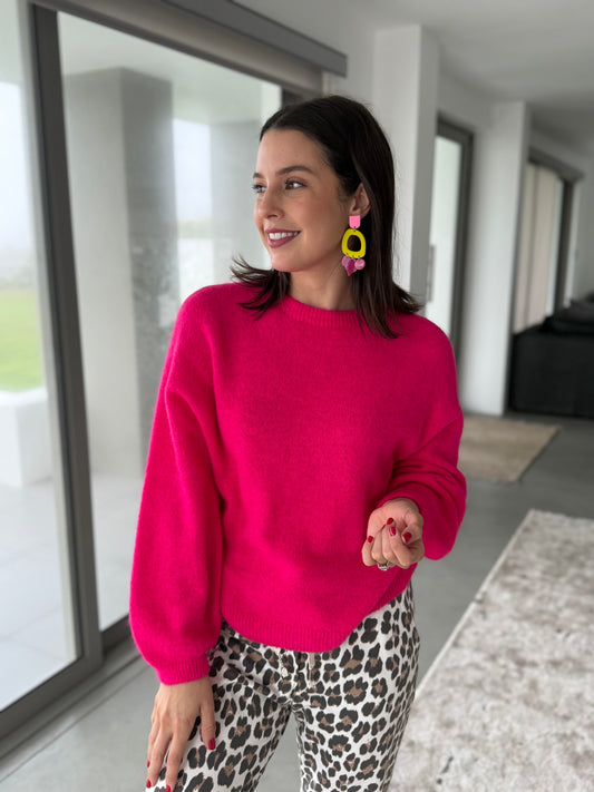 Baby alpaca knit - Cerise