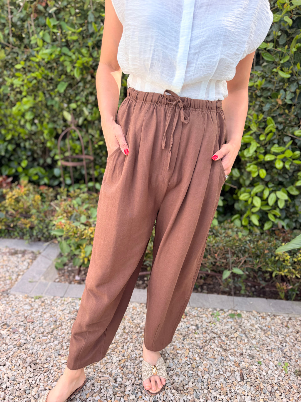 Bernia barrel pants - Brown