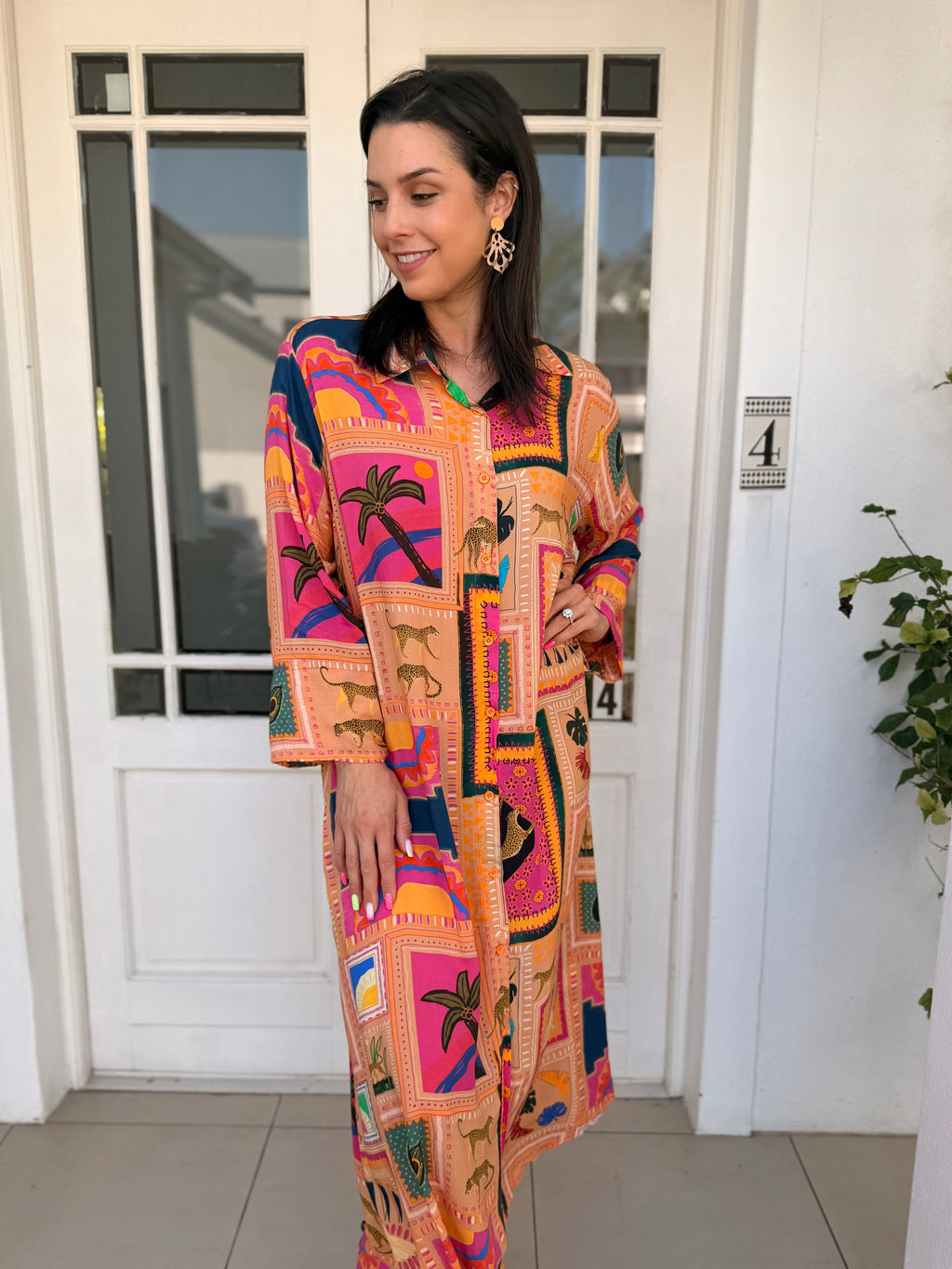 Hannah dress - Spanish leopard