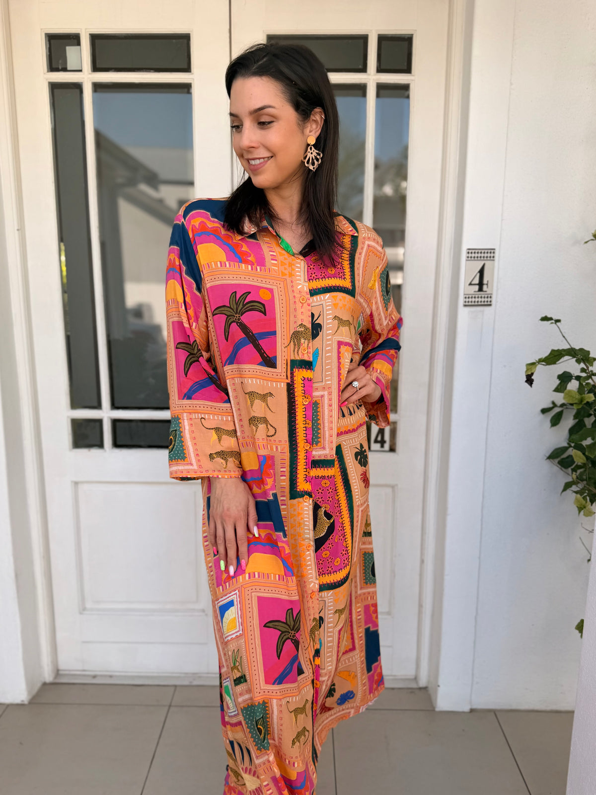 Hannah dress - Spanish leopard