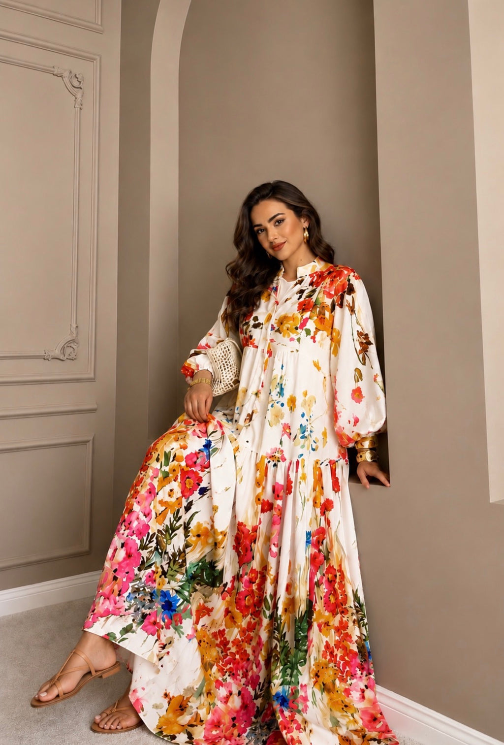 Jenna dress - Painted floral