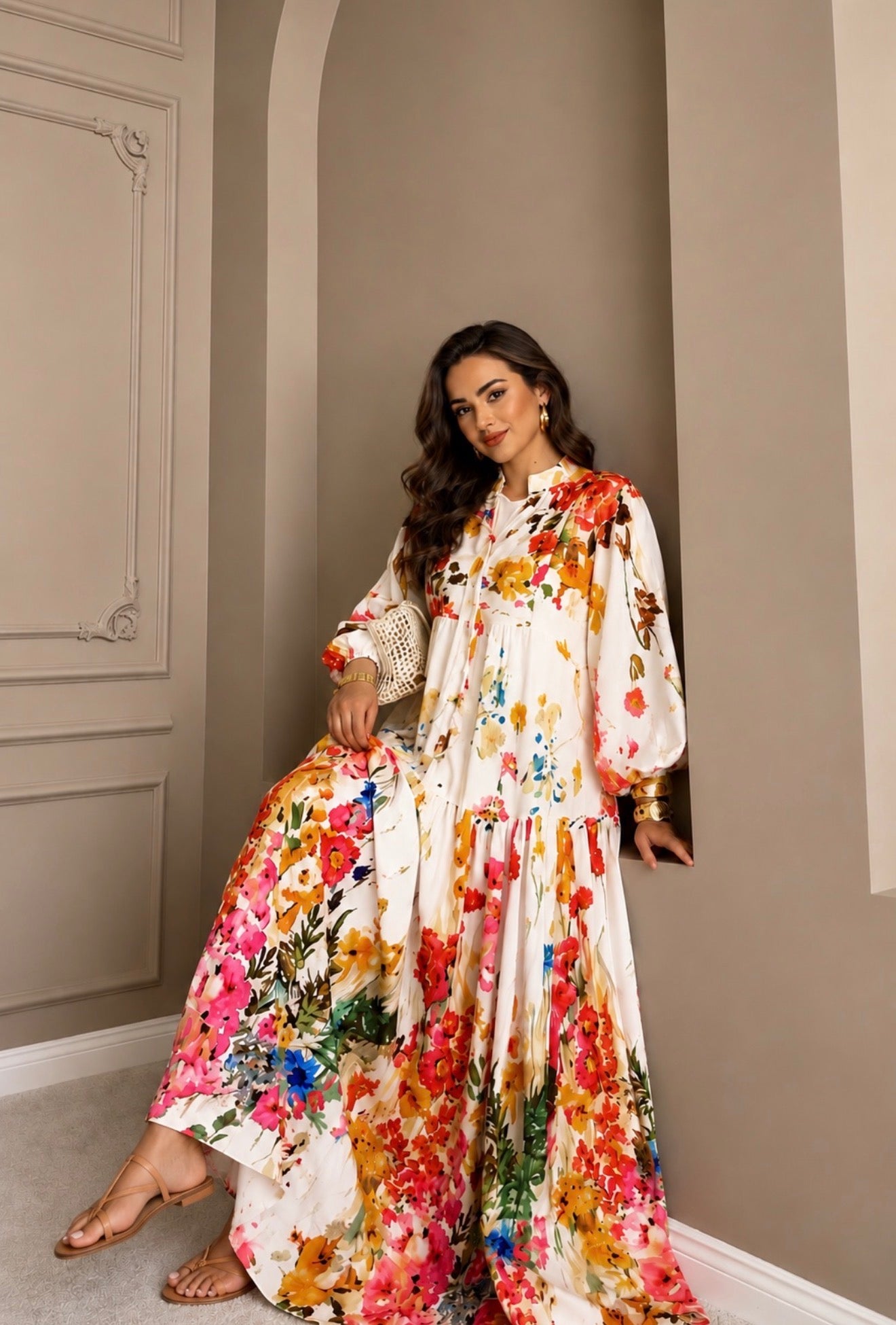 Jenna dress - Painted floral