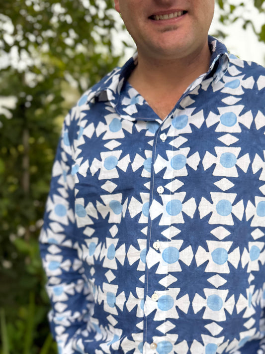 Johan shirt - Blue stars