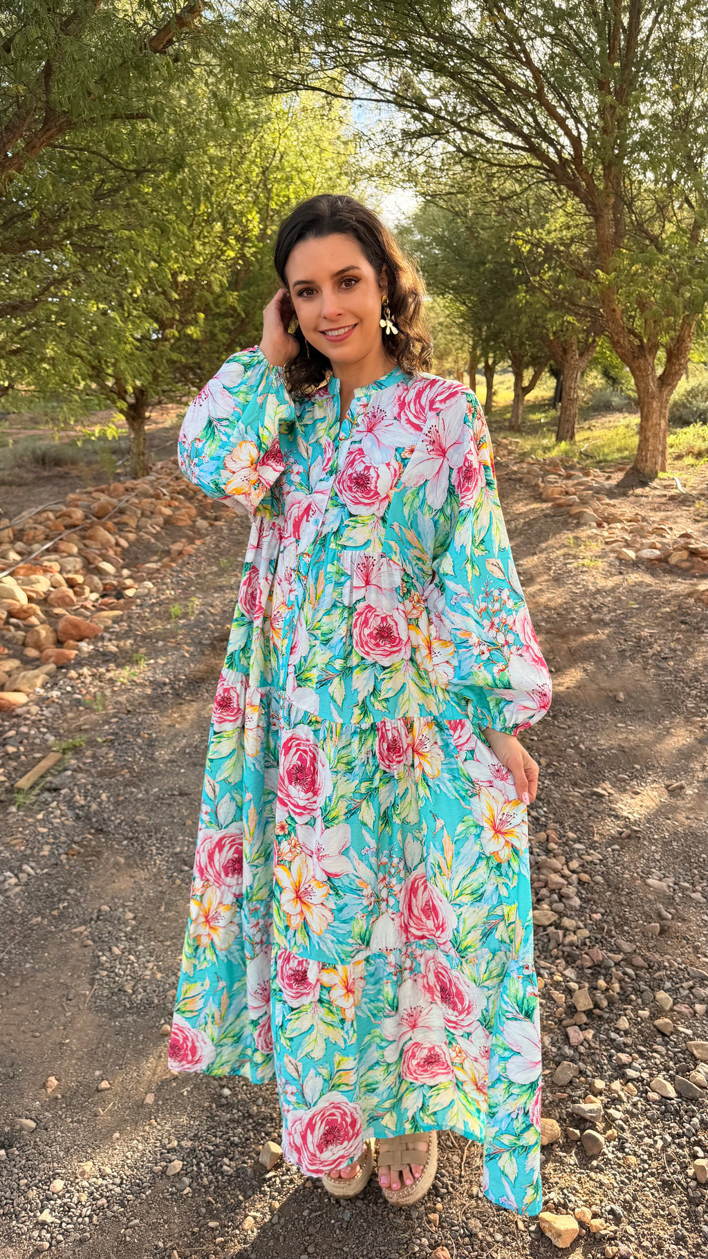 Jenna dress - Blue rose