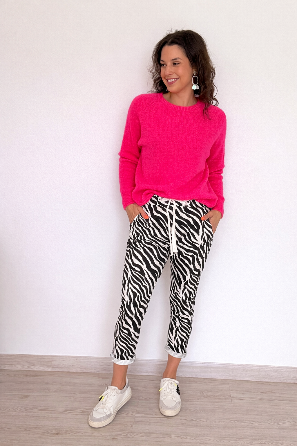 Baby alpaca knit - Hot pink