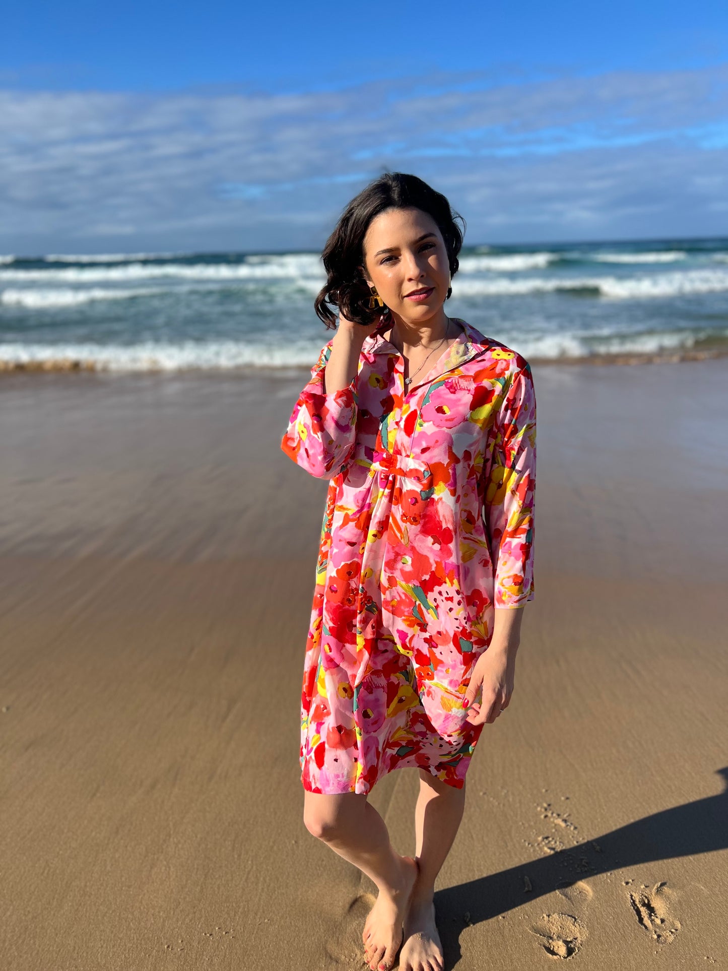 Denise dress - Painted floral