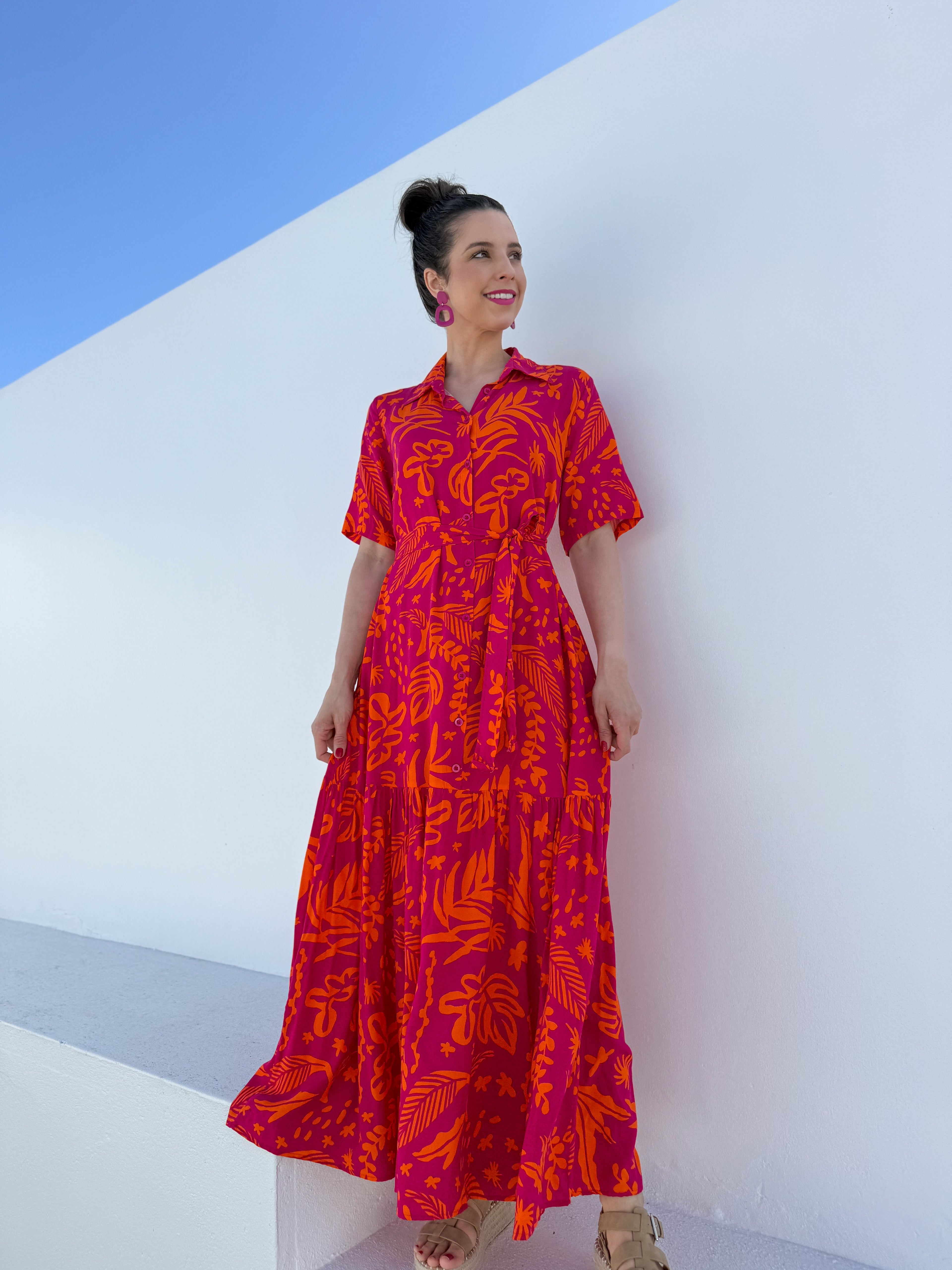 Leonie dress - Lady magenta