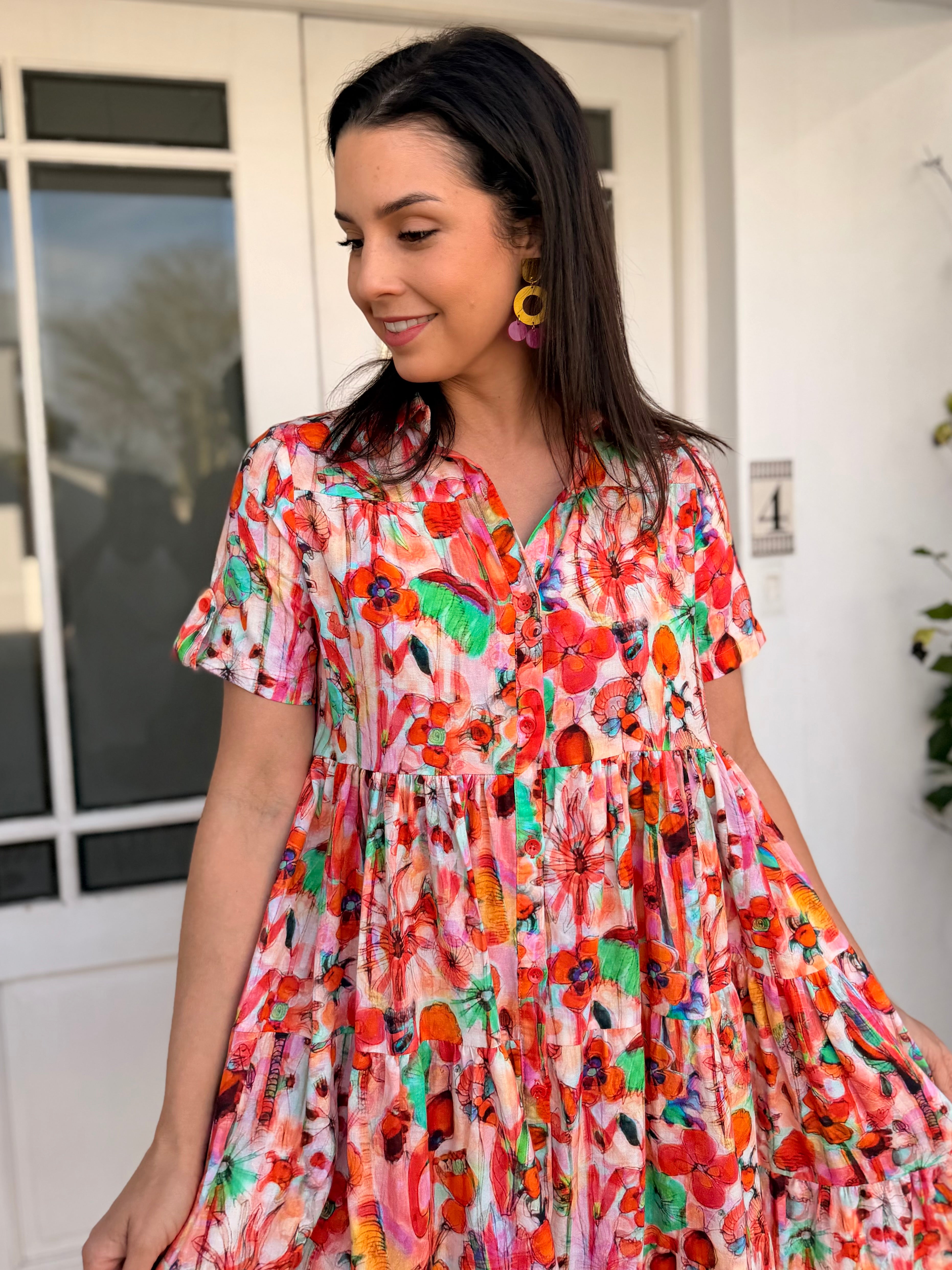 Doll dress - Poppies