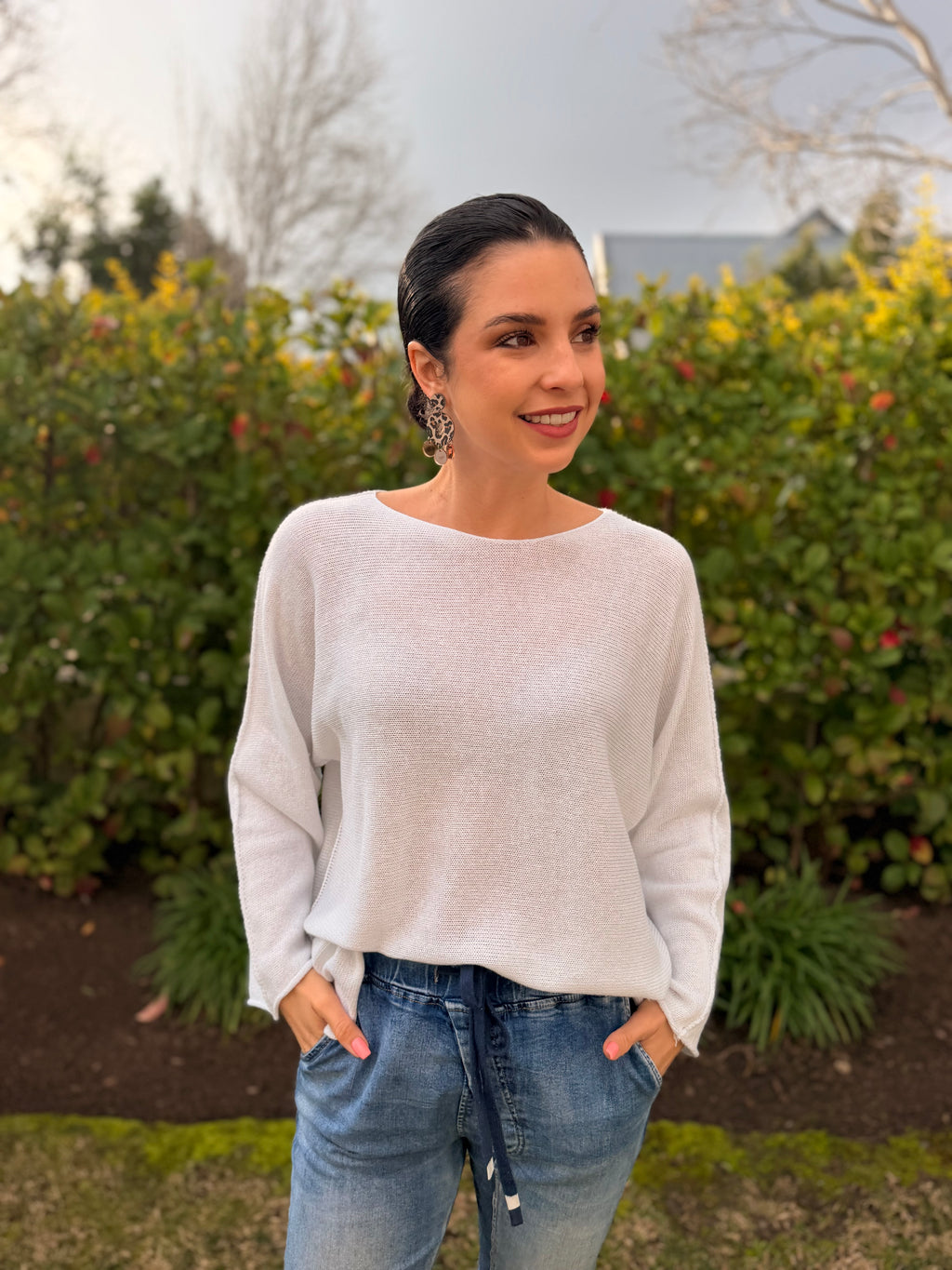 Italian cotton knit - White