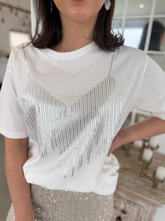 Bralette TShirt - Silver
