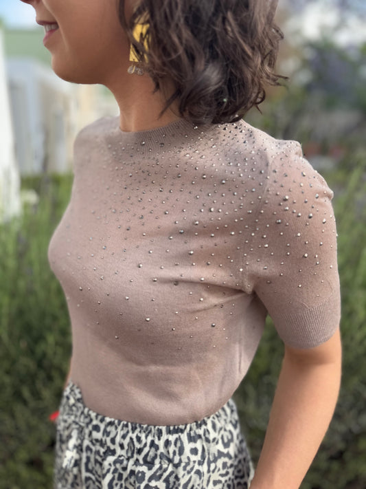 Diamond sheer top