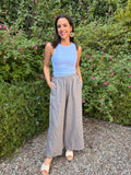 Italian wide leg pants - Stone