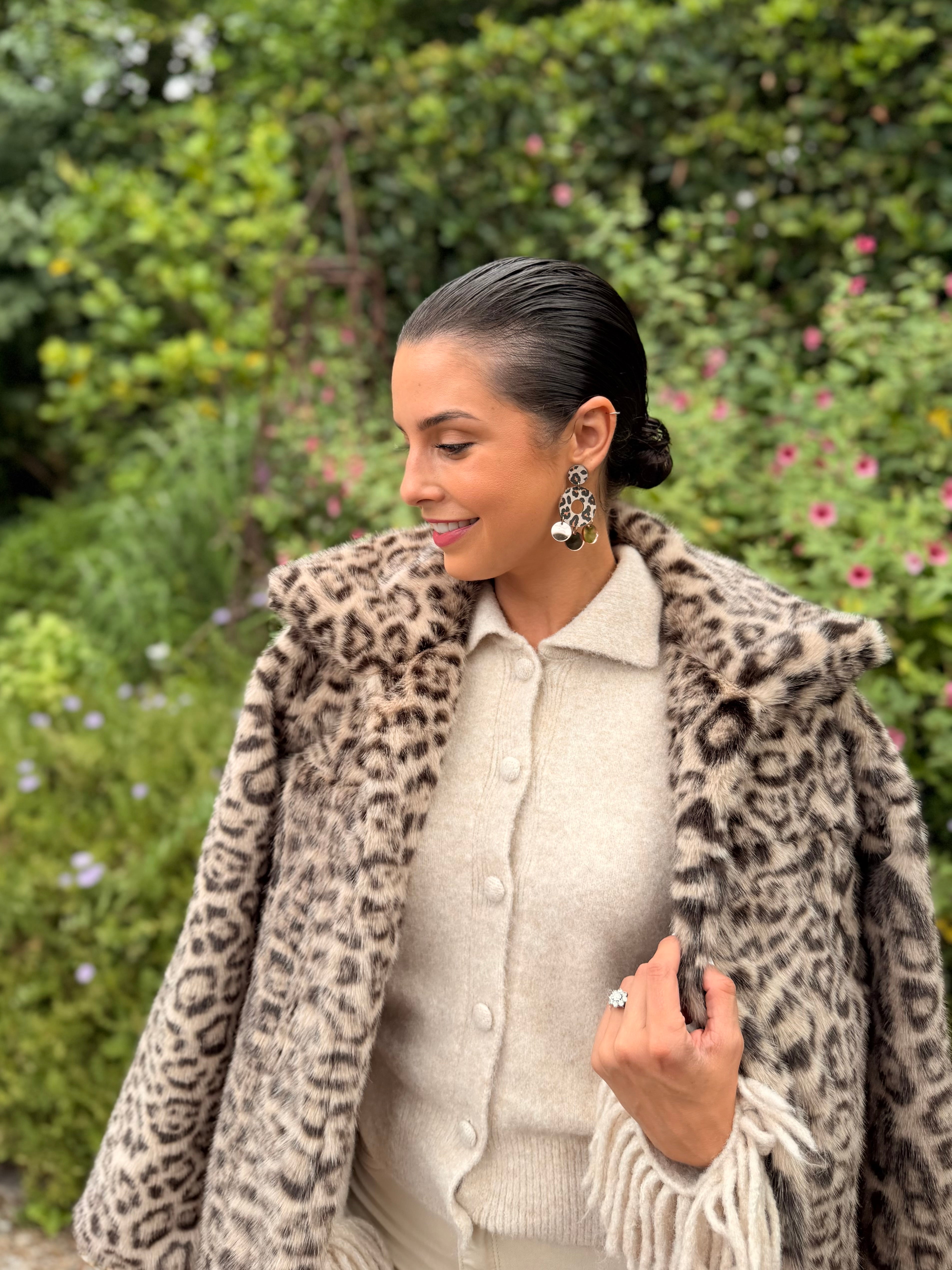 Liza jacket - Leopard fur