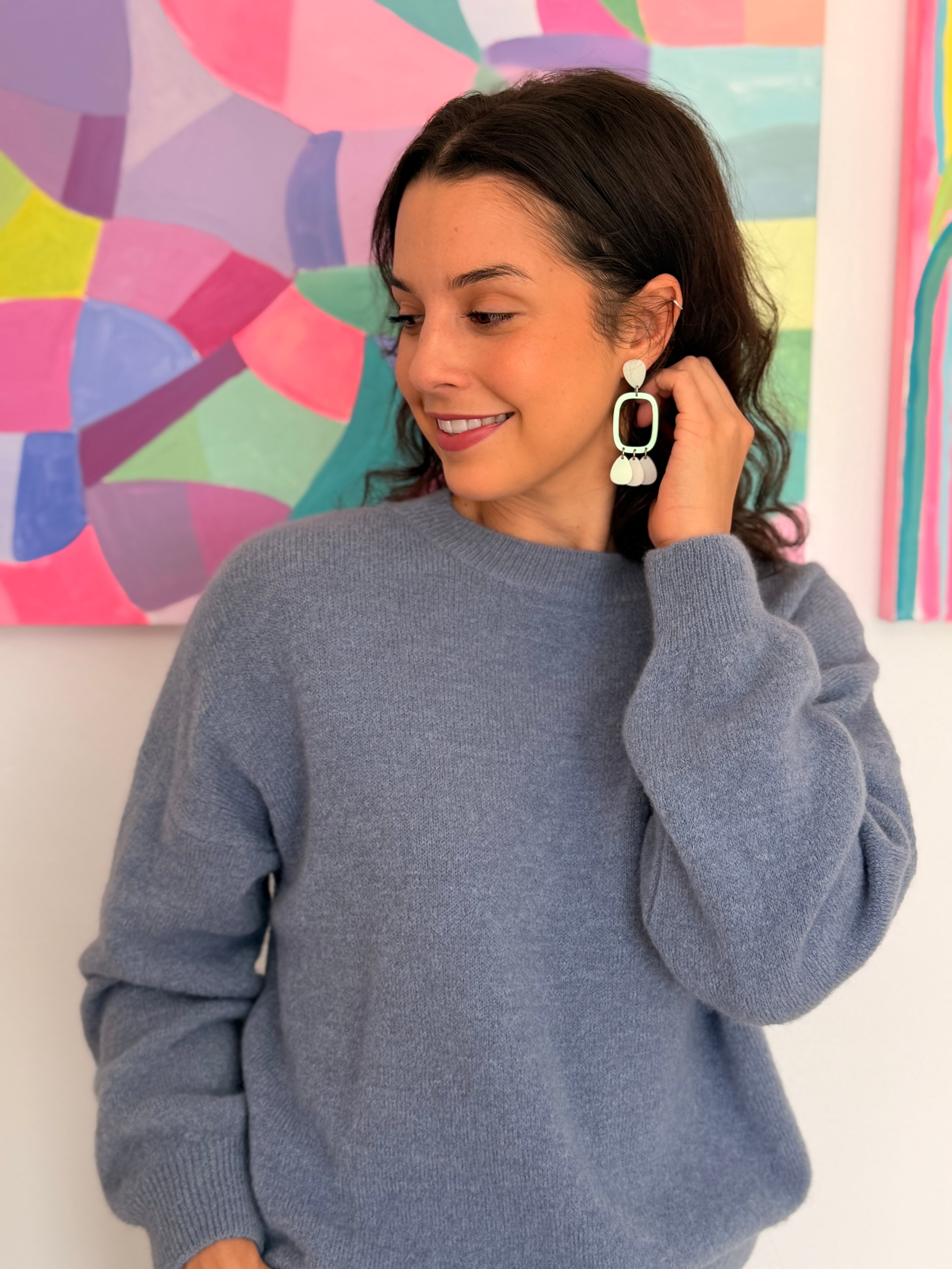 Baby alpaca knit - Denim blue