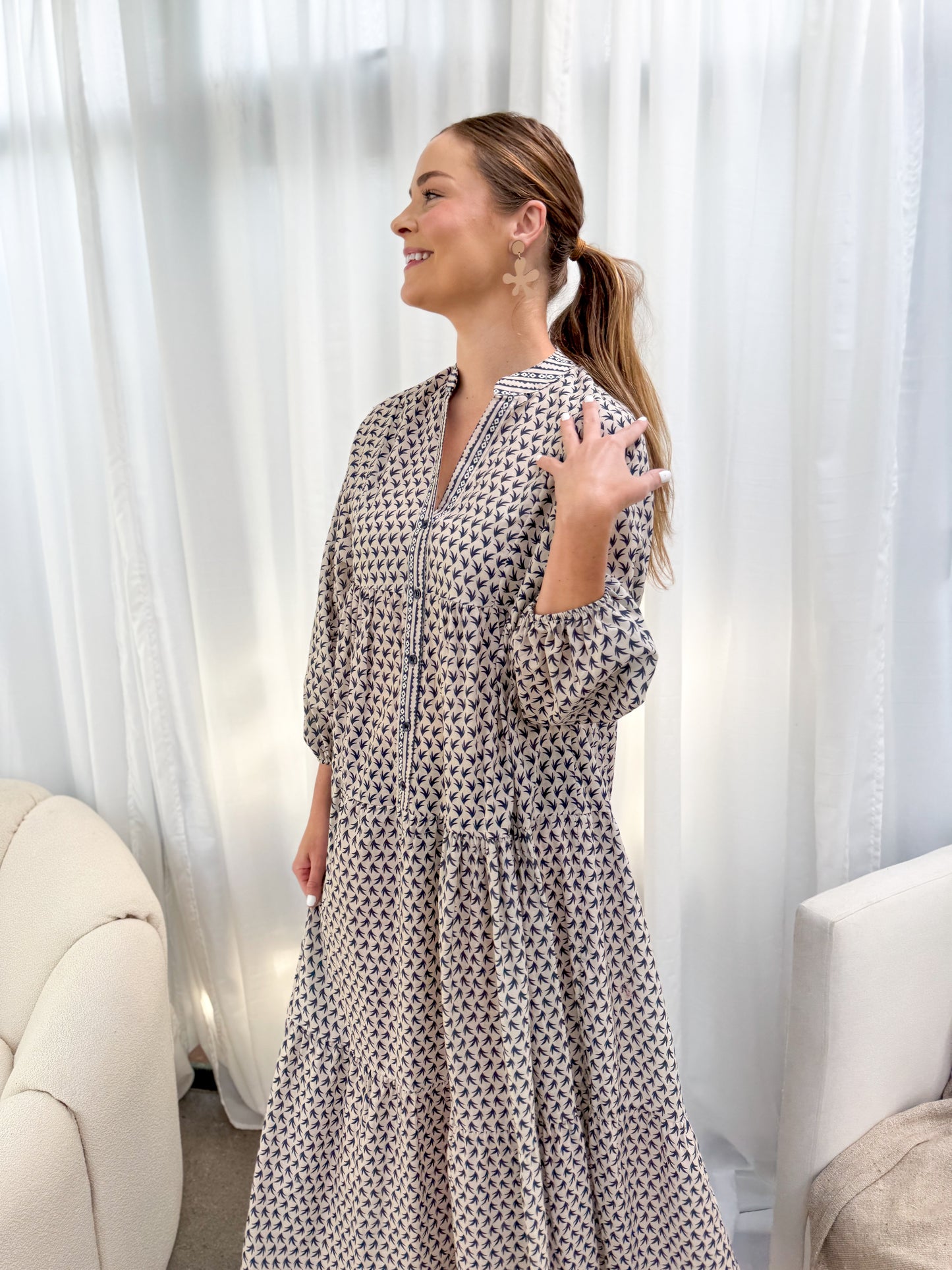 Jenna dress - Blue rosemary