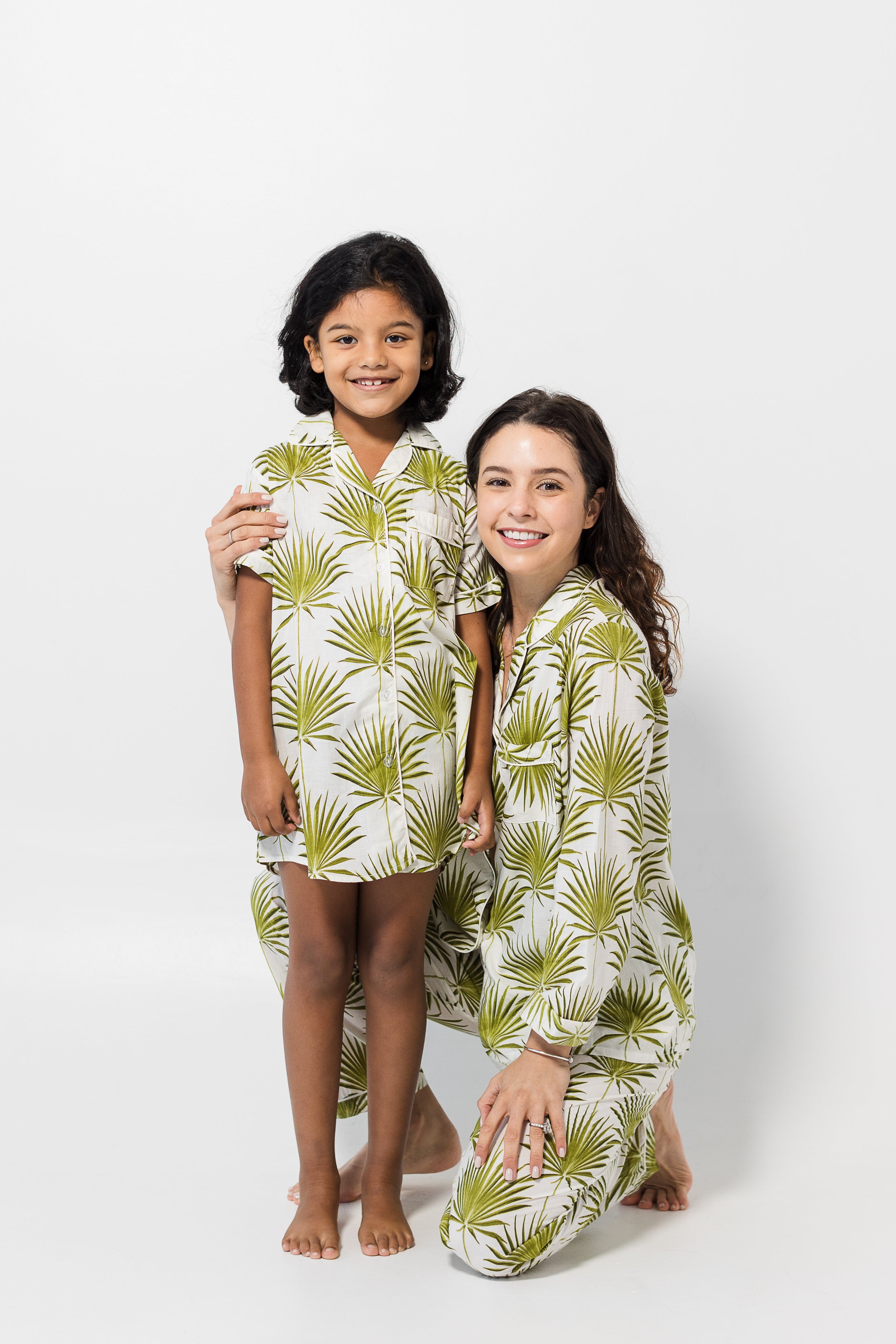 Womens Pajamas - Green leaf
