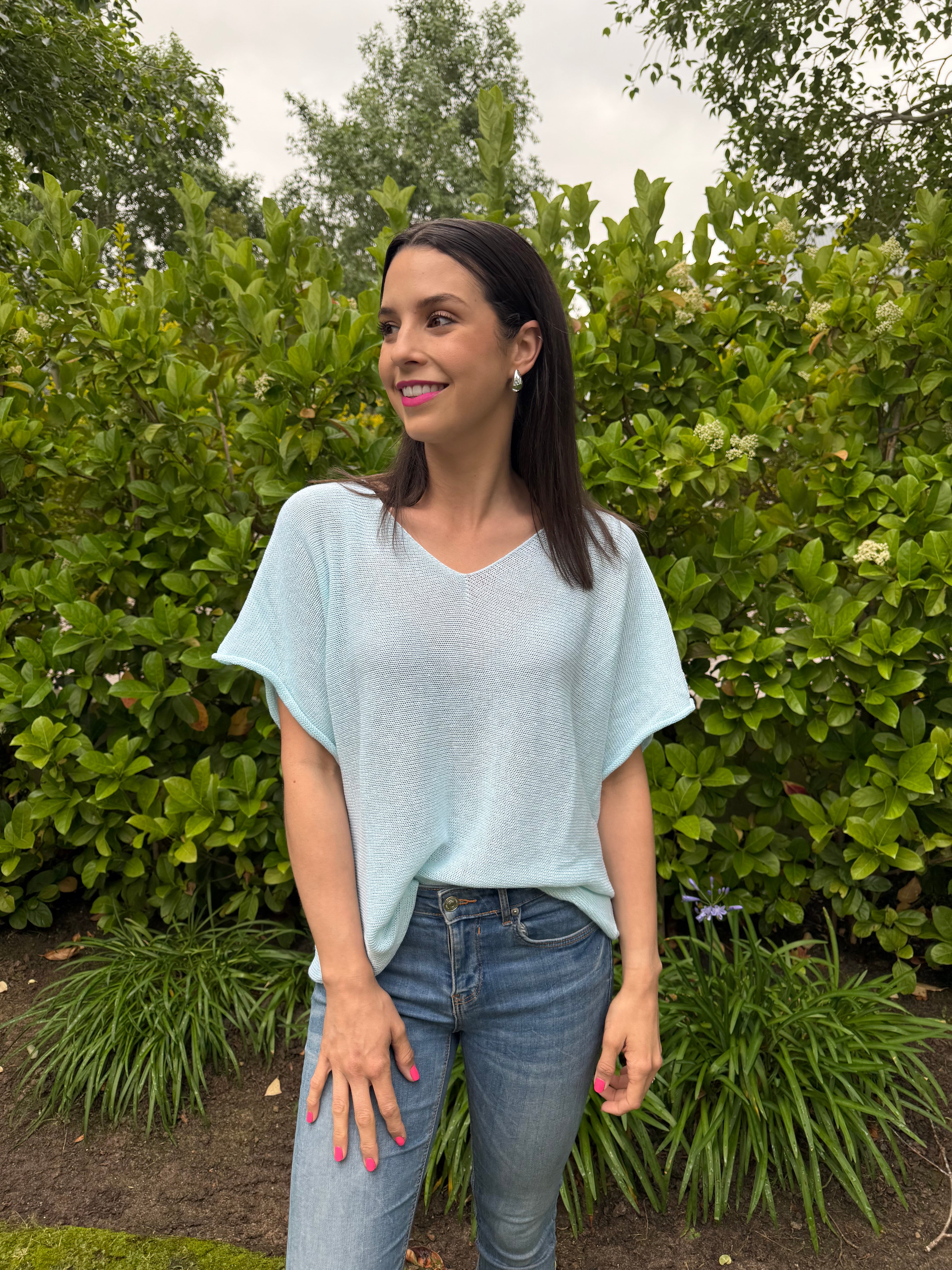 Italian summer knit - Light blue