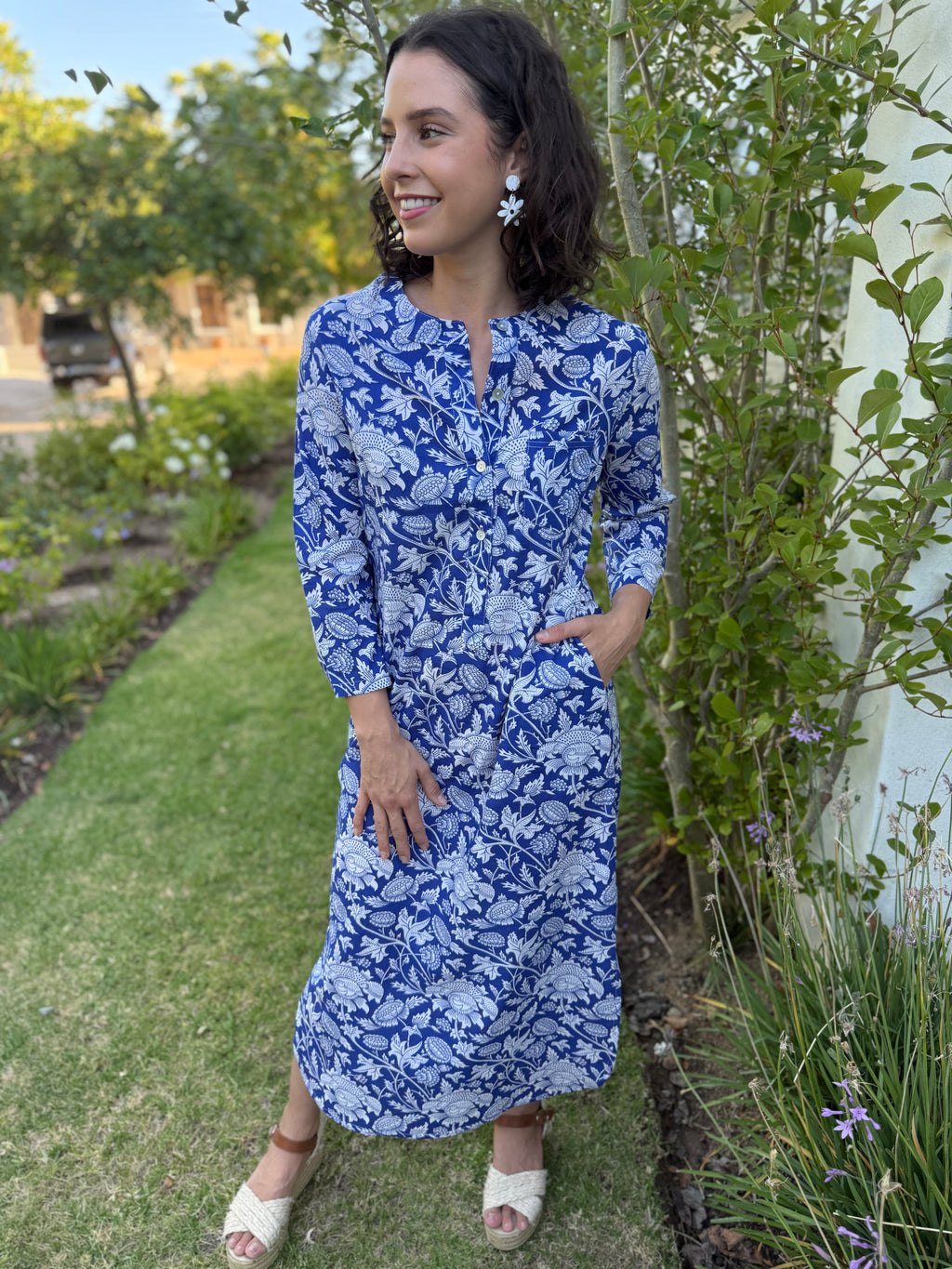 Bella dress - Blue floral