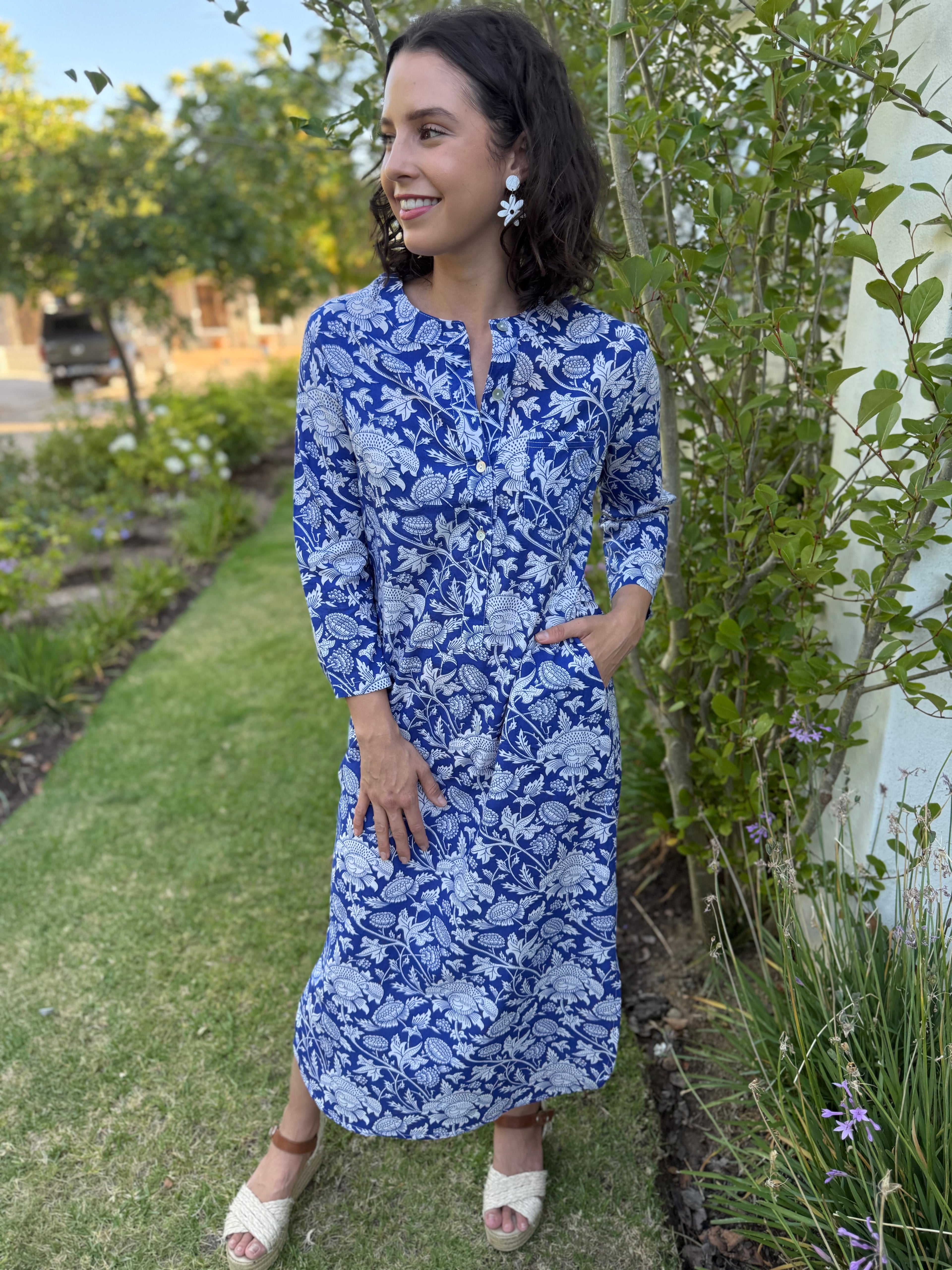 Bella dress - Blue floral