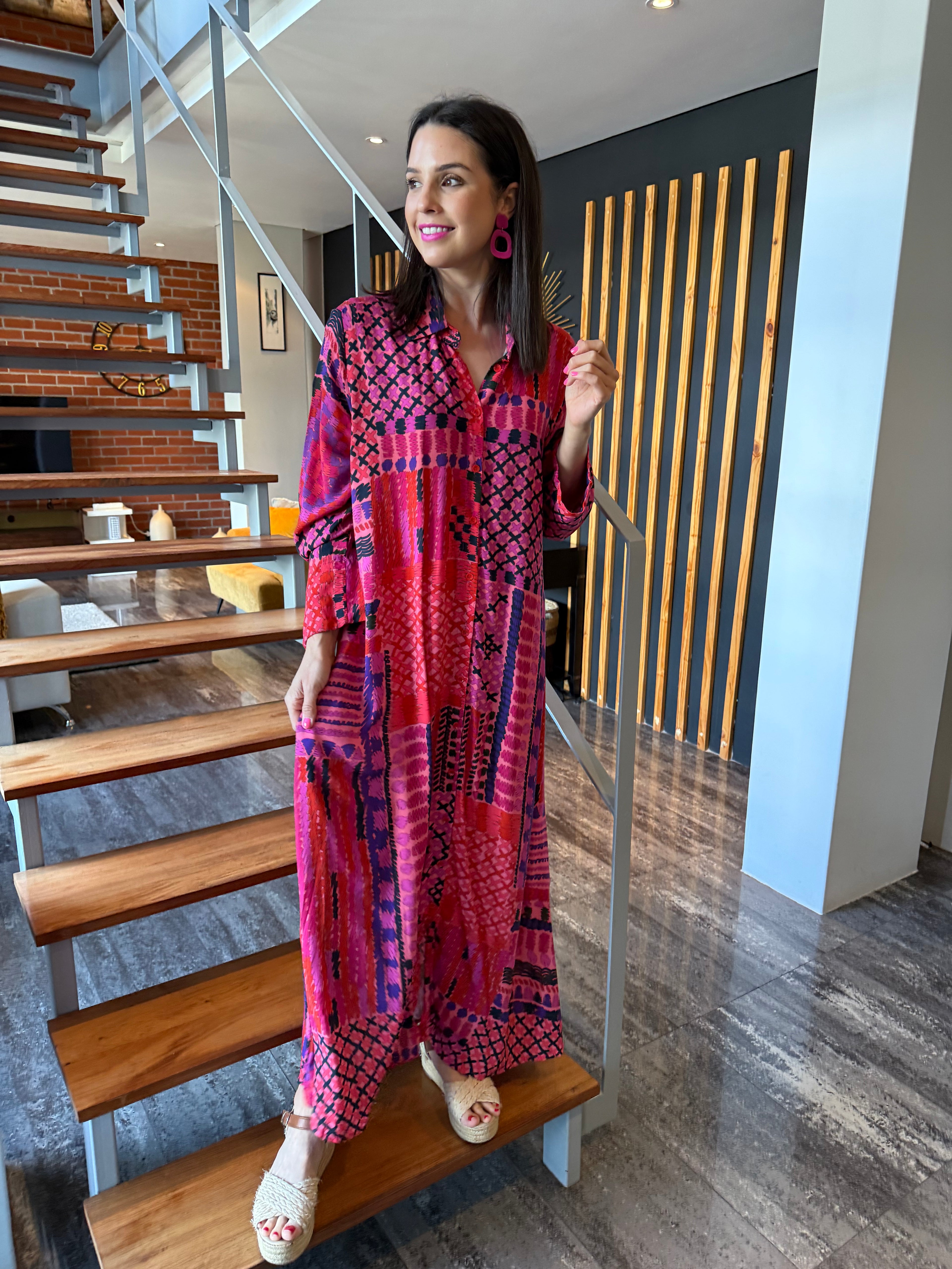 Dessie dress - Geo scribble