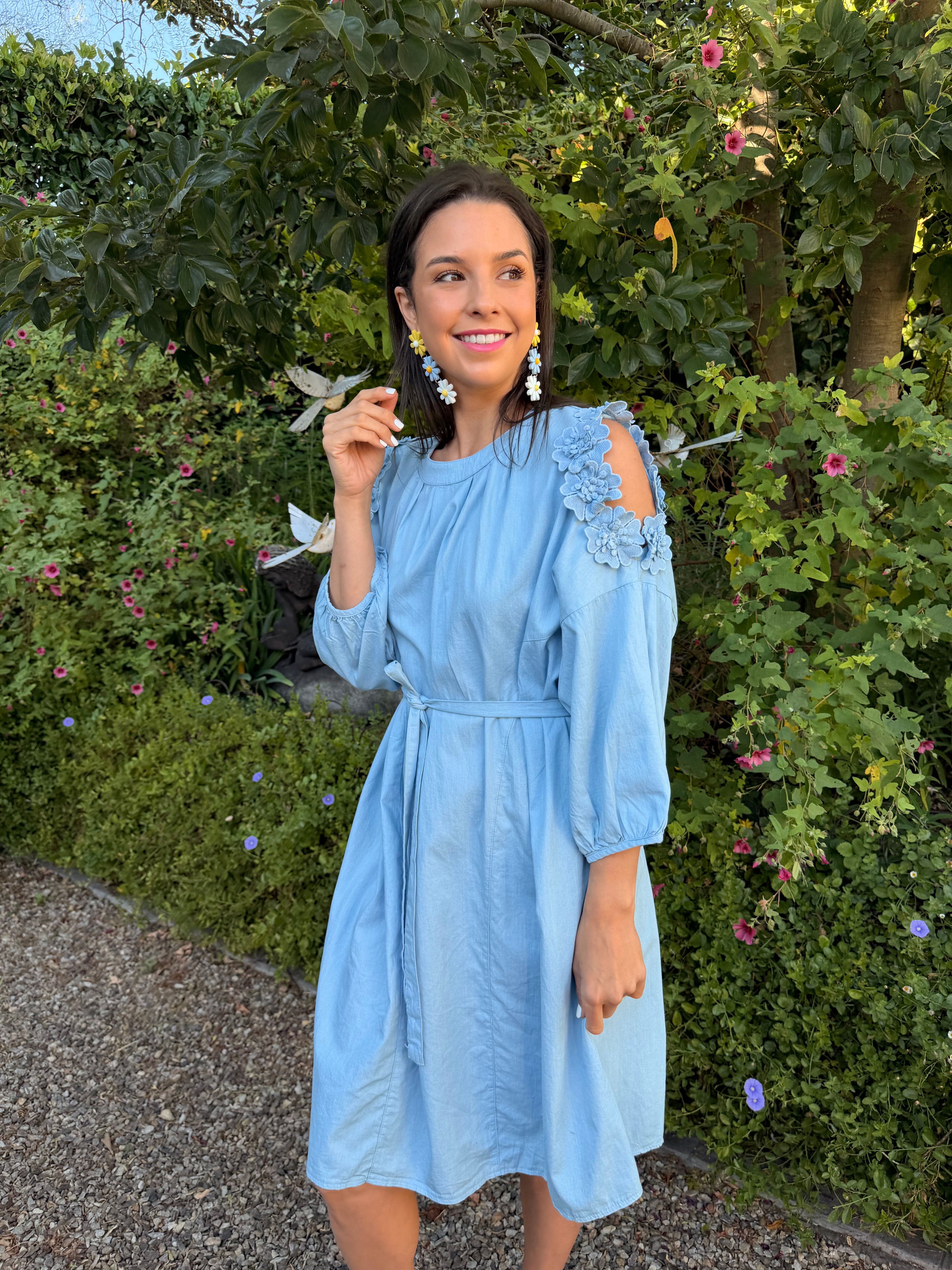 Liliana Italian dress - Light denim