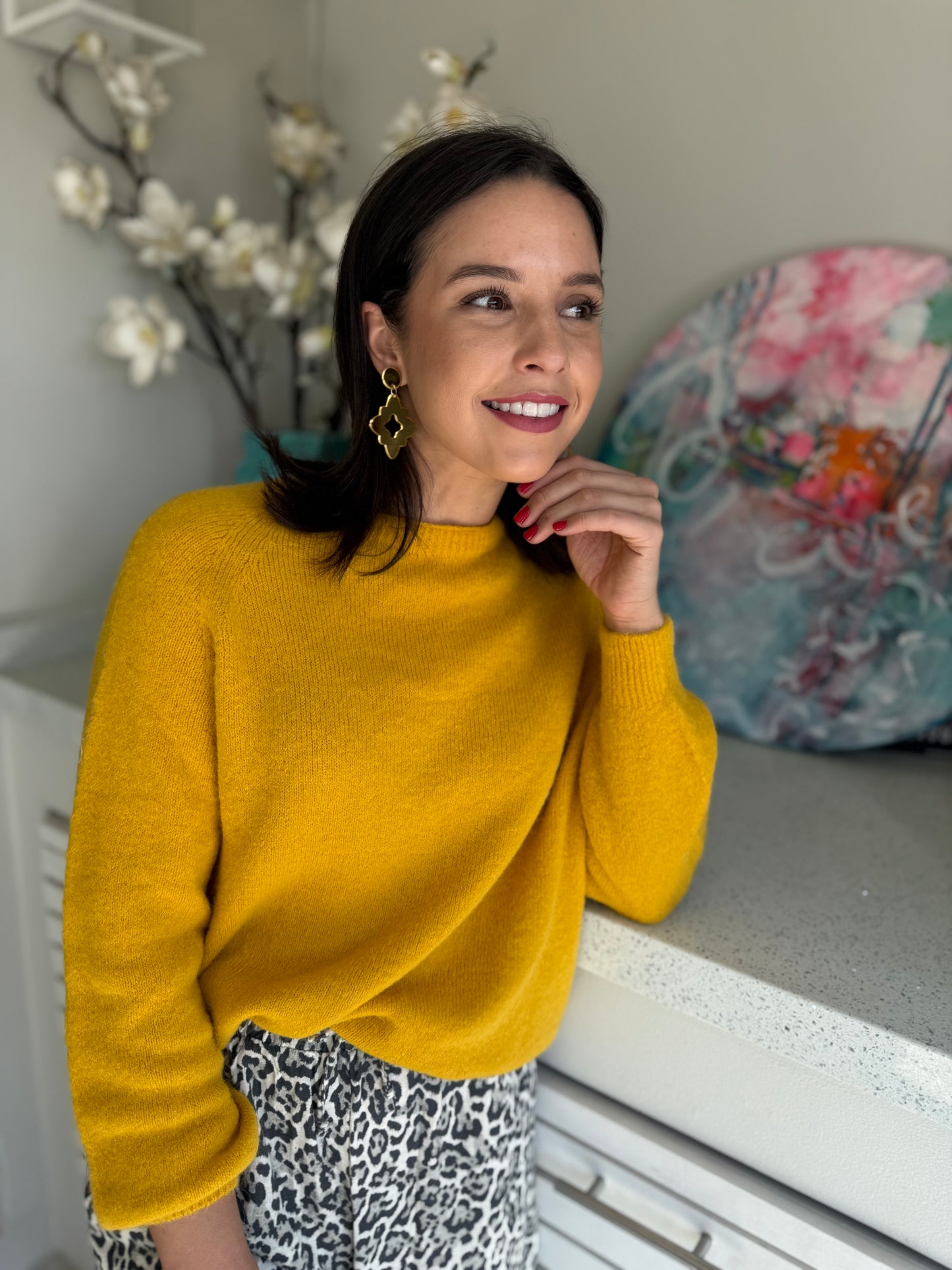 Baby alpaca knit - Mustard