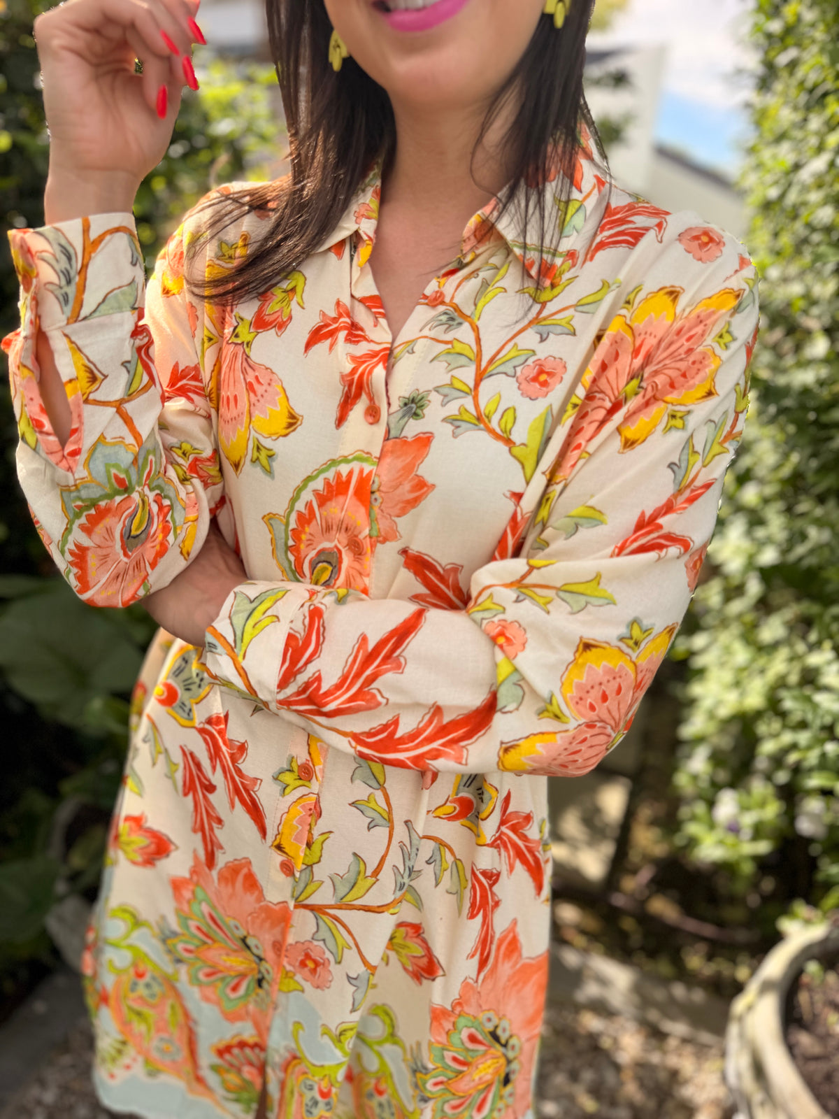 Cindy dress - Gauva floral