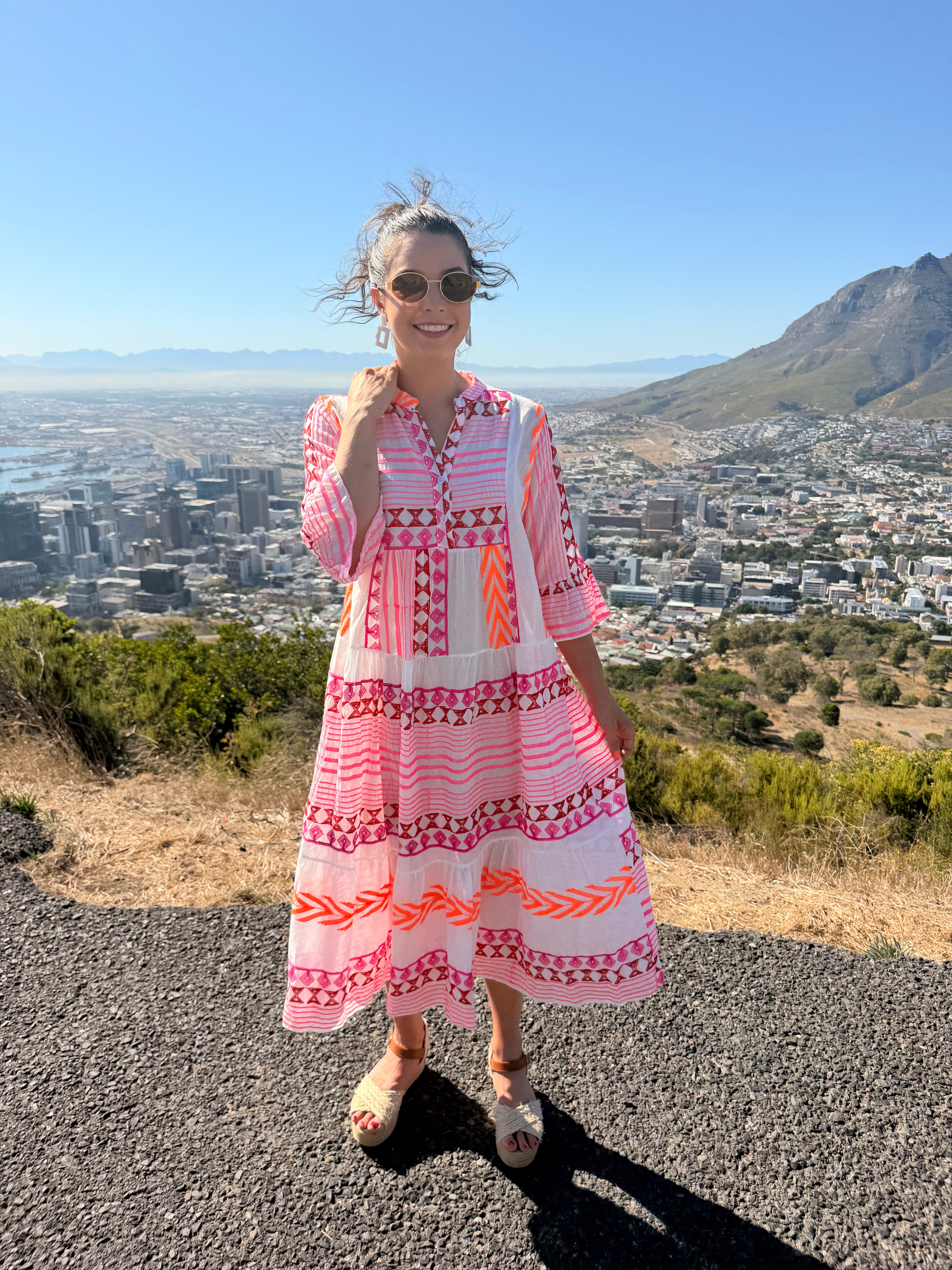 Nora dress - Pink & Orange