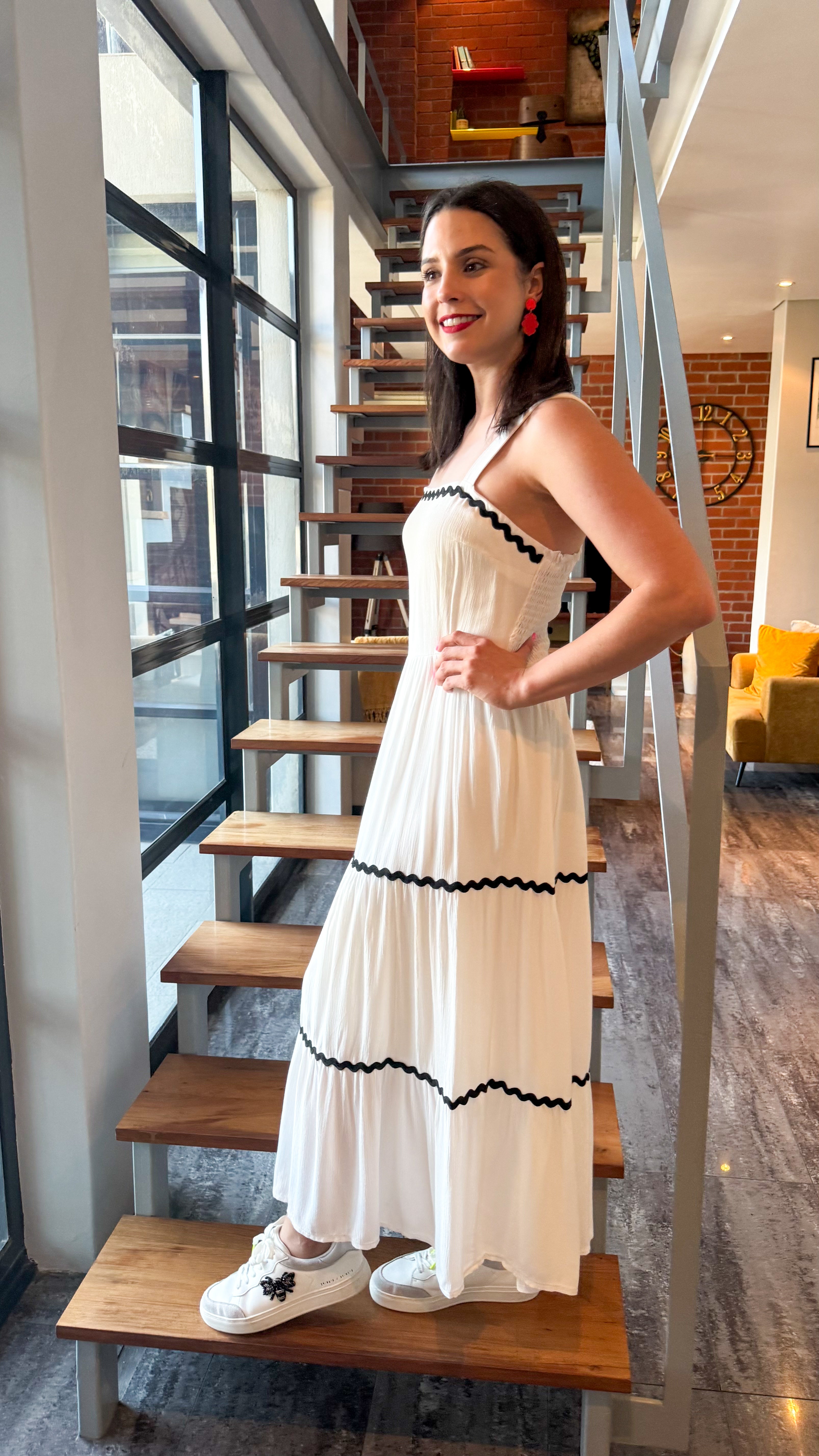 Zig zag dress - Black & white