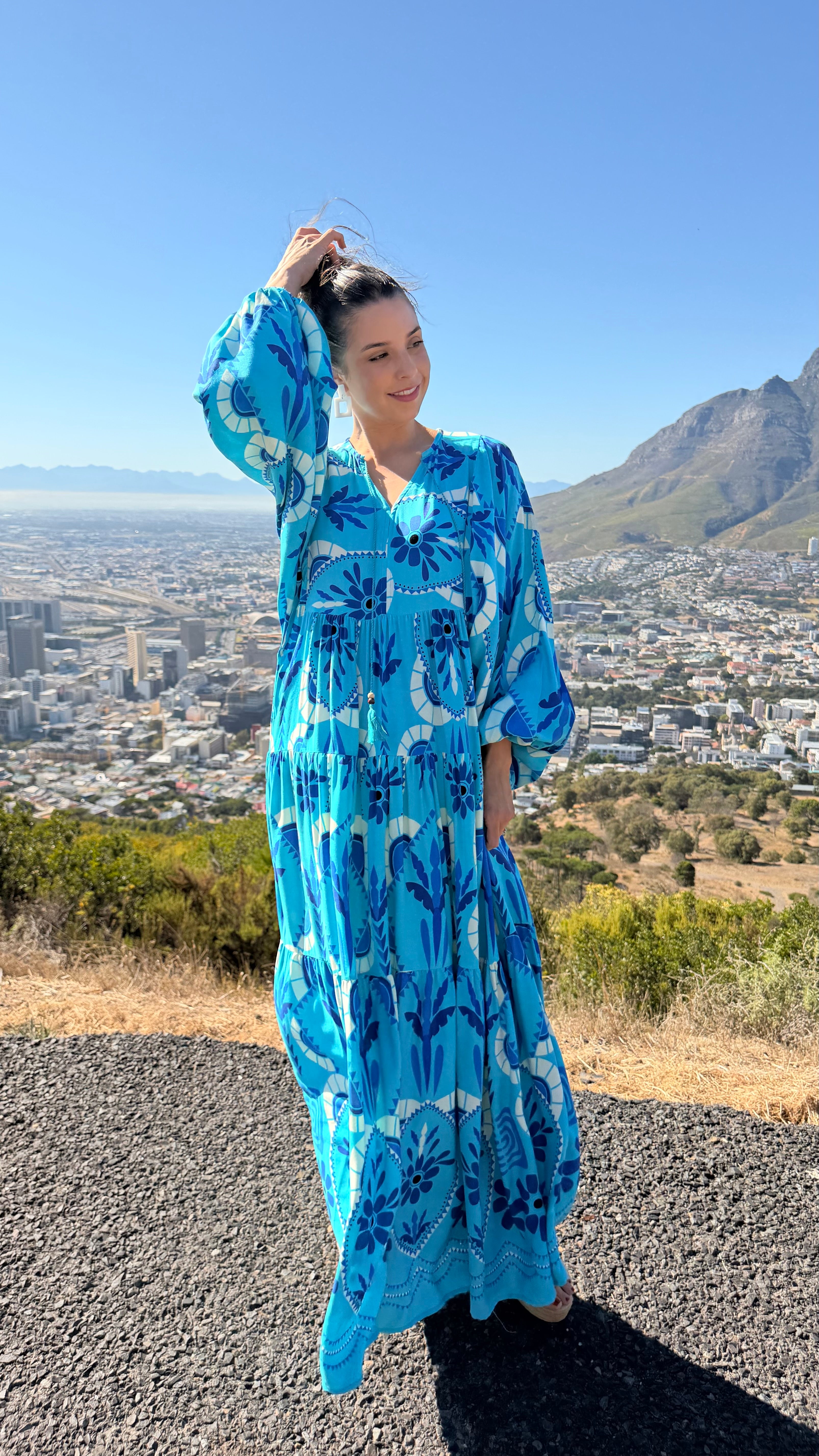 Kika dress - Blue floral