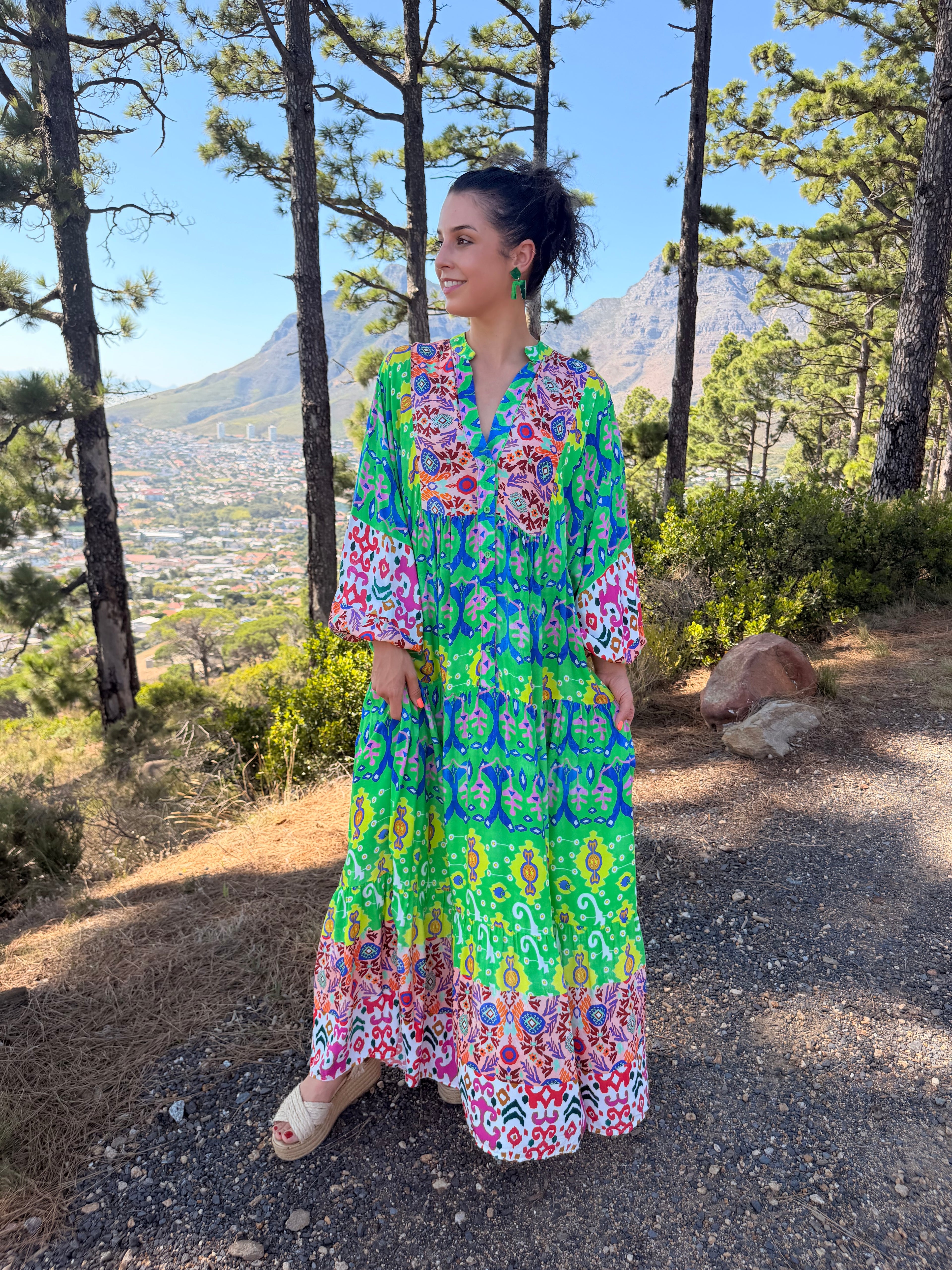 Jenna dress - Multi ikat