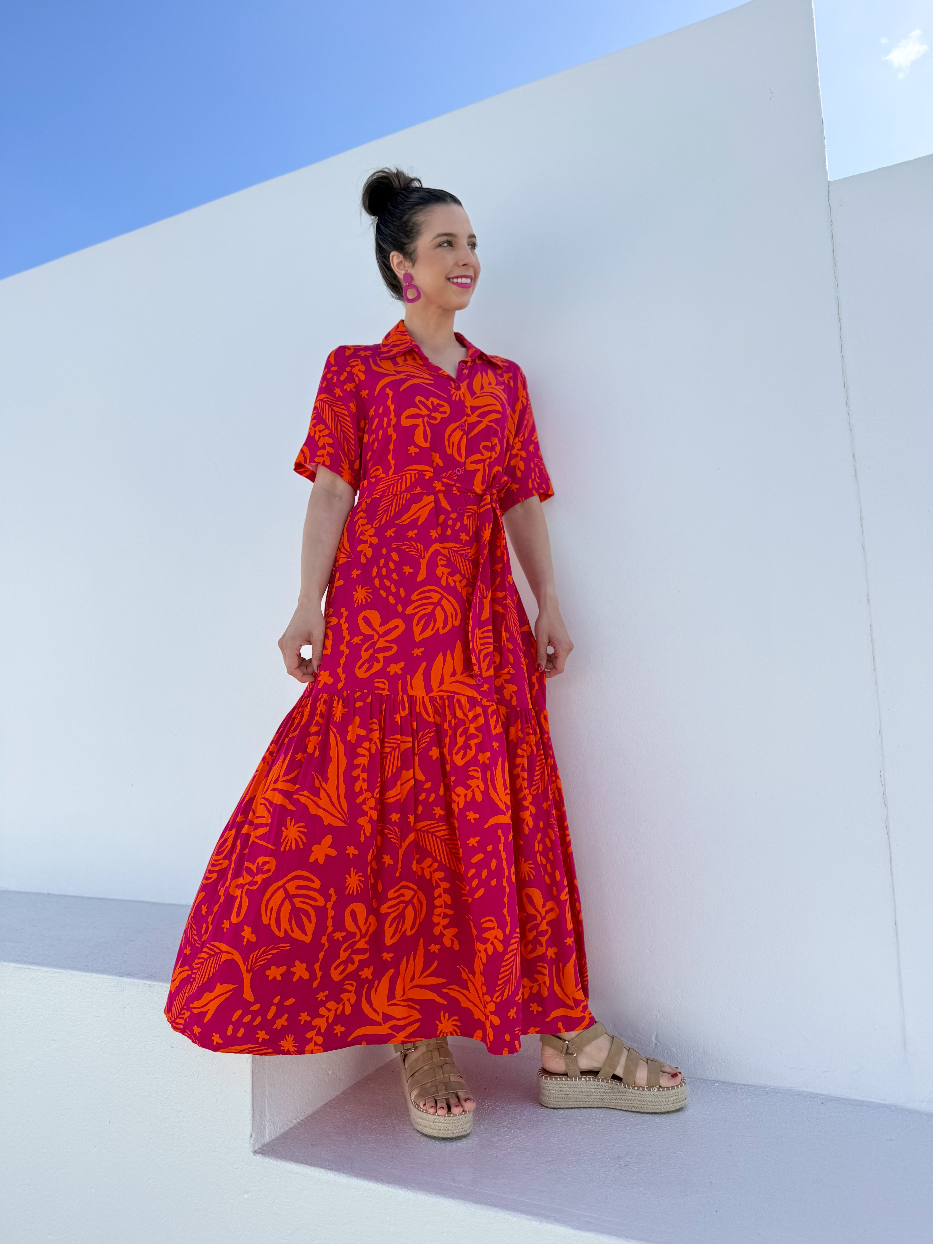 Leonie dress - Lady magenta