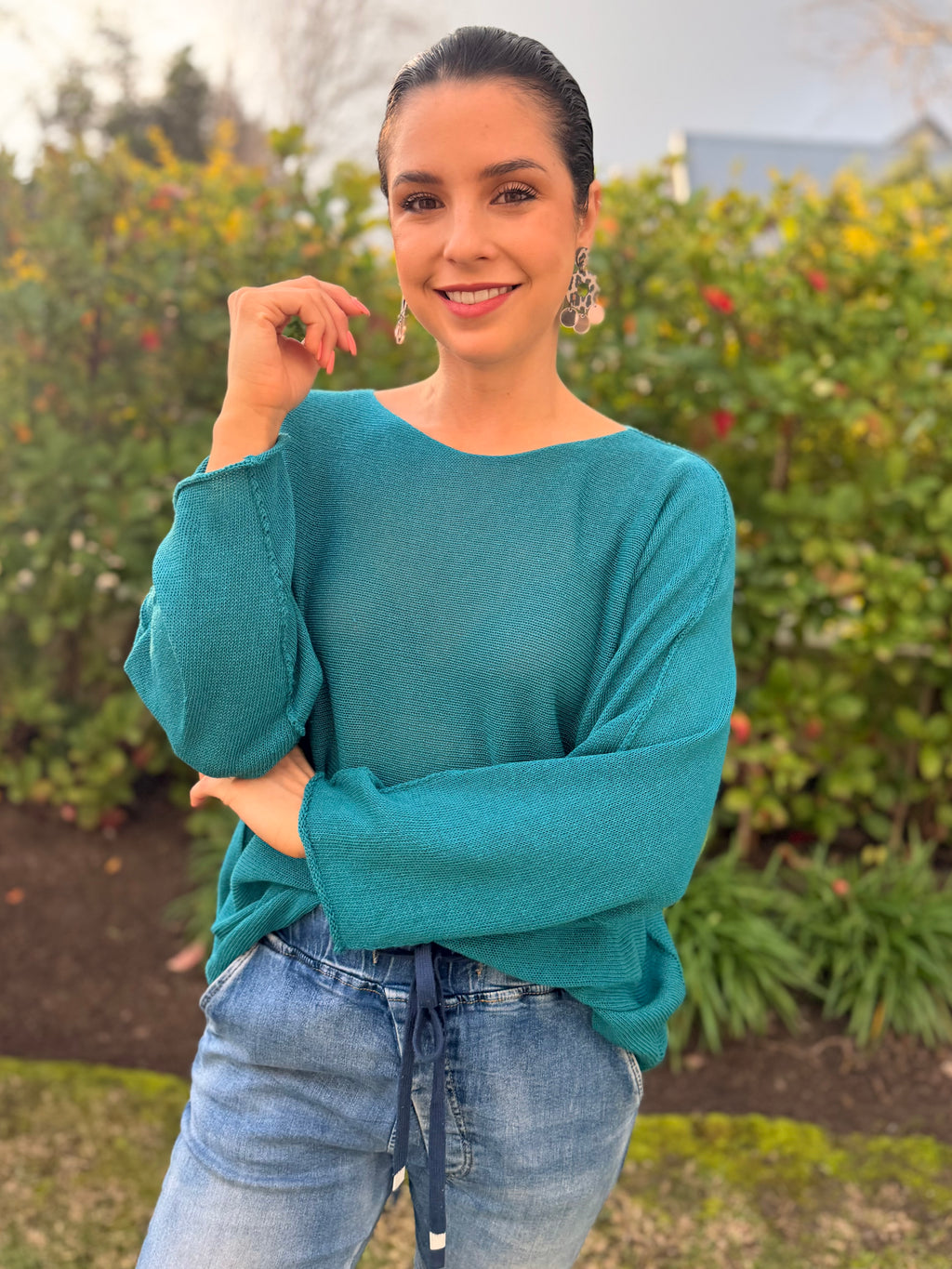 Italian cotton knit - Teal