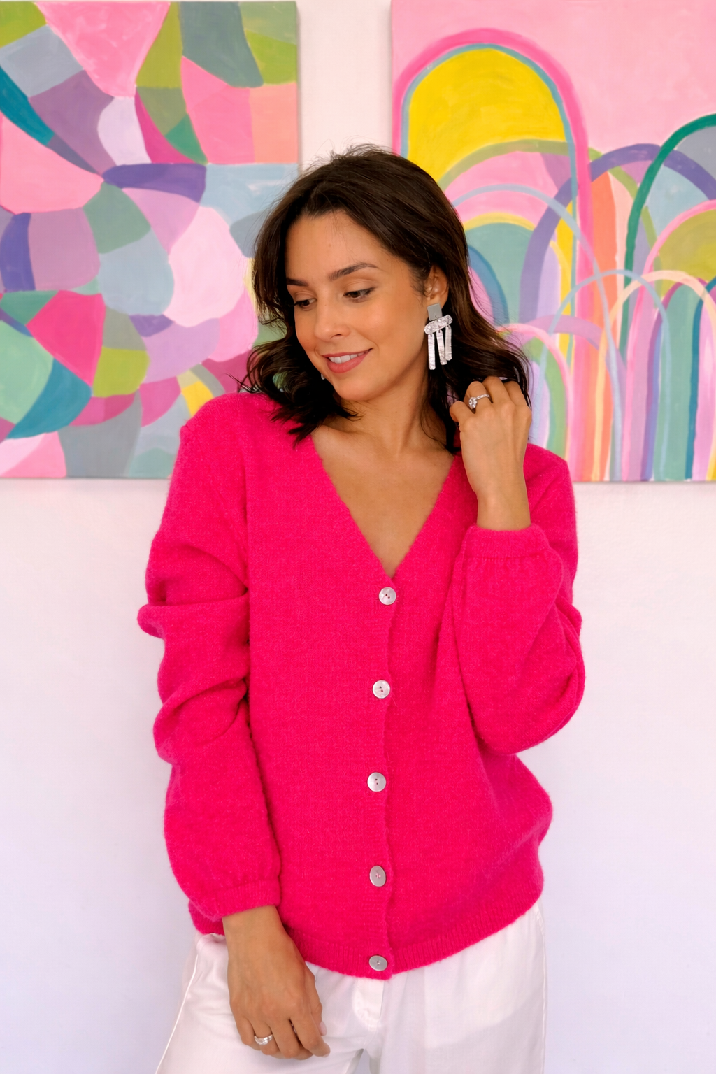 Baby Alpaca cardigan - Pink