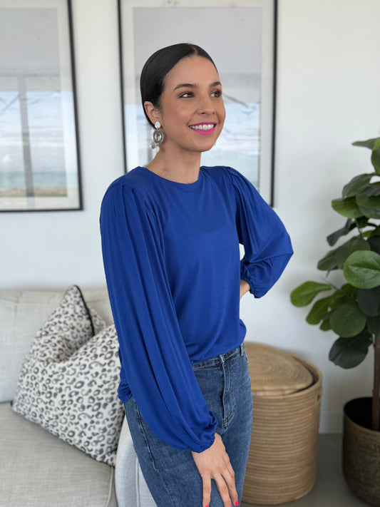 Mia top - Electric blue