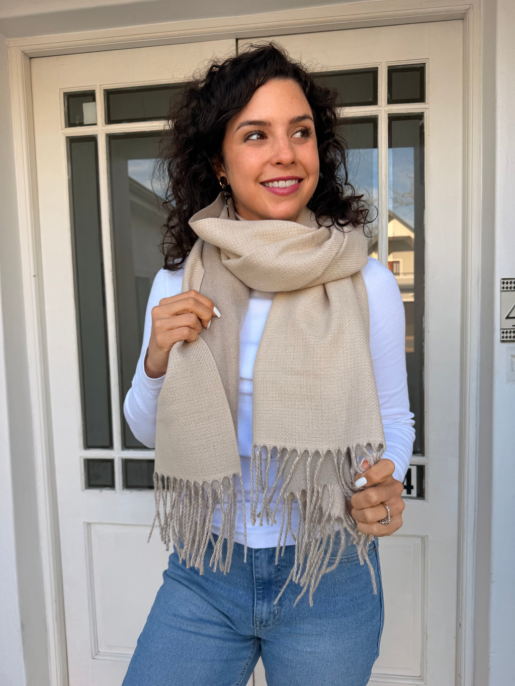 Cashmere scarf - Sand