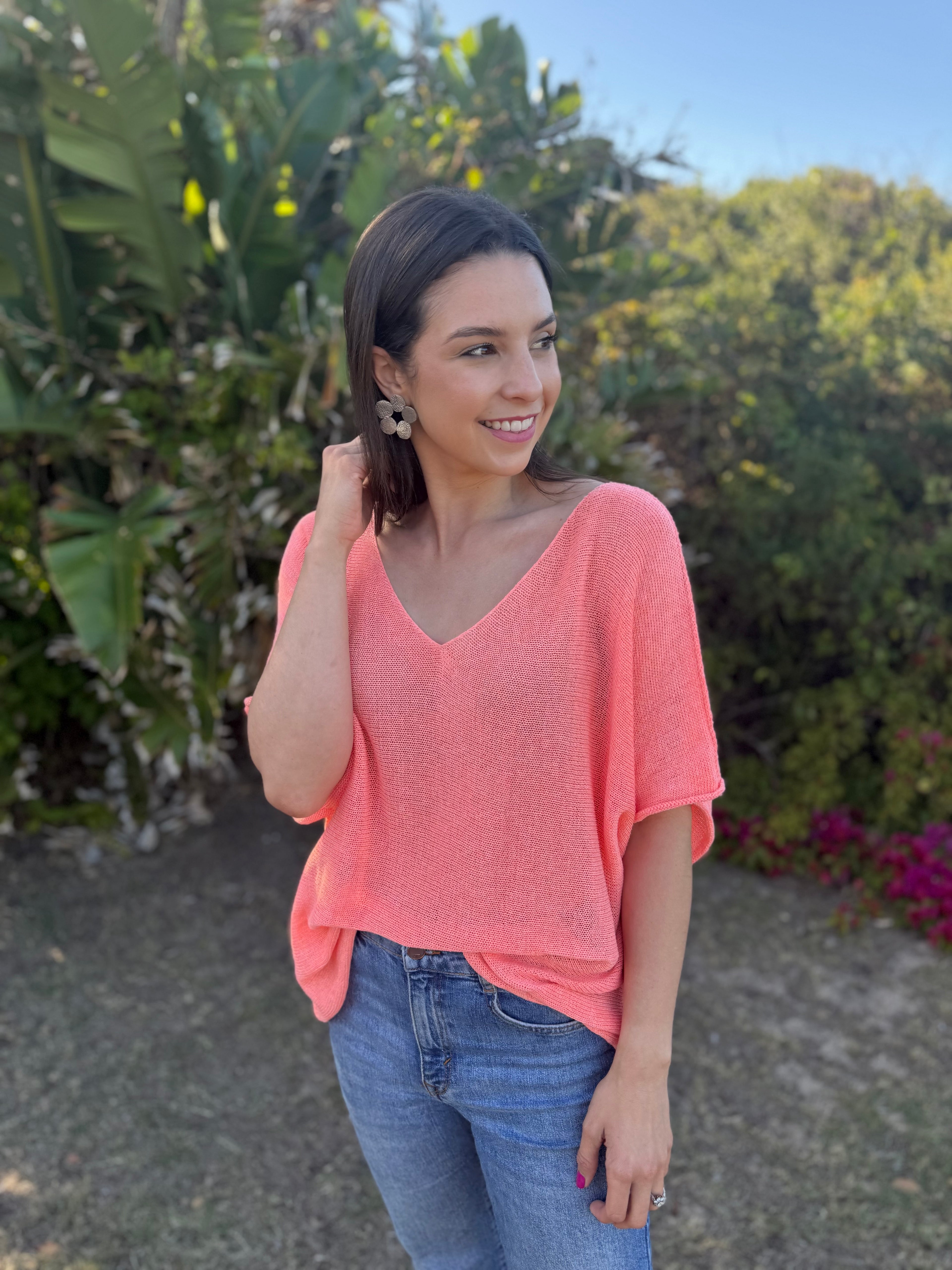 Italian summer knit - Soft orange